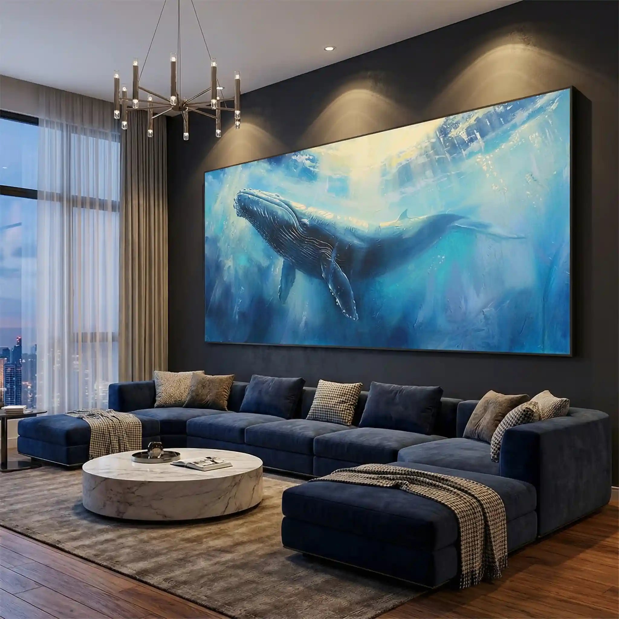 Ocean & Sky Abstract Textured Wall Art #OST01