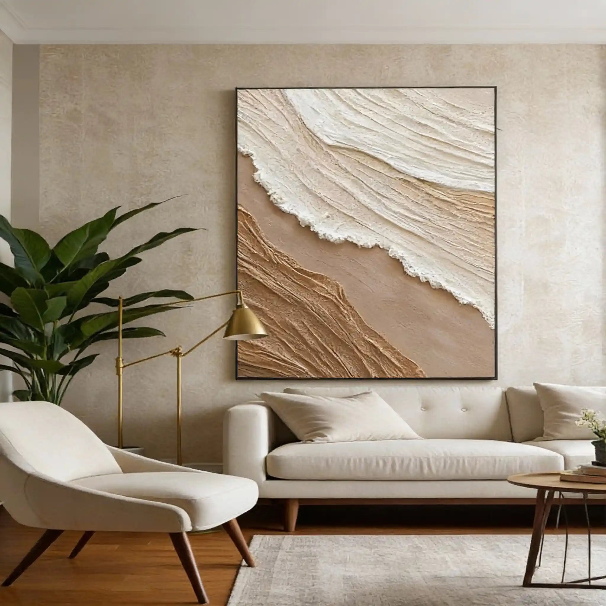 Ocean And Sky Minimalist Textured Wall Painting #OS006