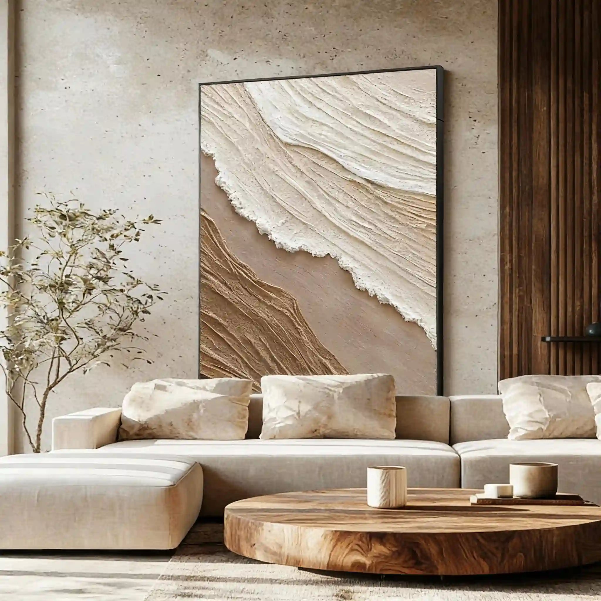 Ocean And Sky Minimalist Textured Wall Painting #OS006