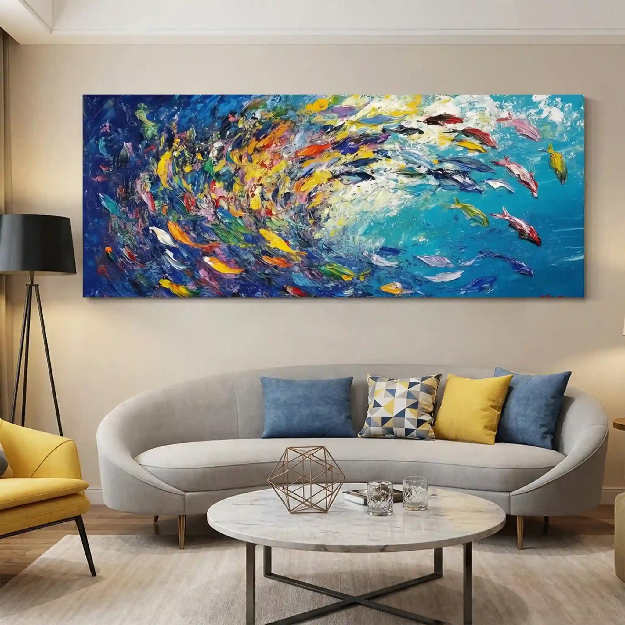 Ocean & Sky Abstract Textured Wall Art #OST02