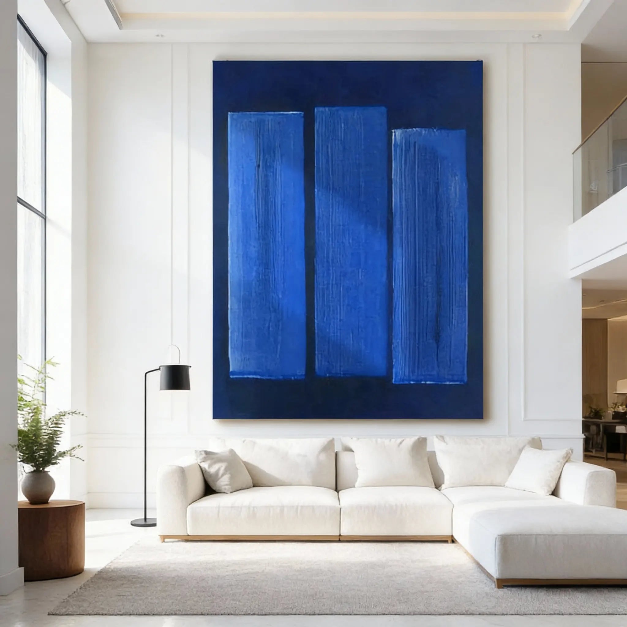 Minimalist Blue Abstract Wall Art "Prestige"