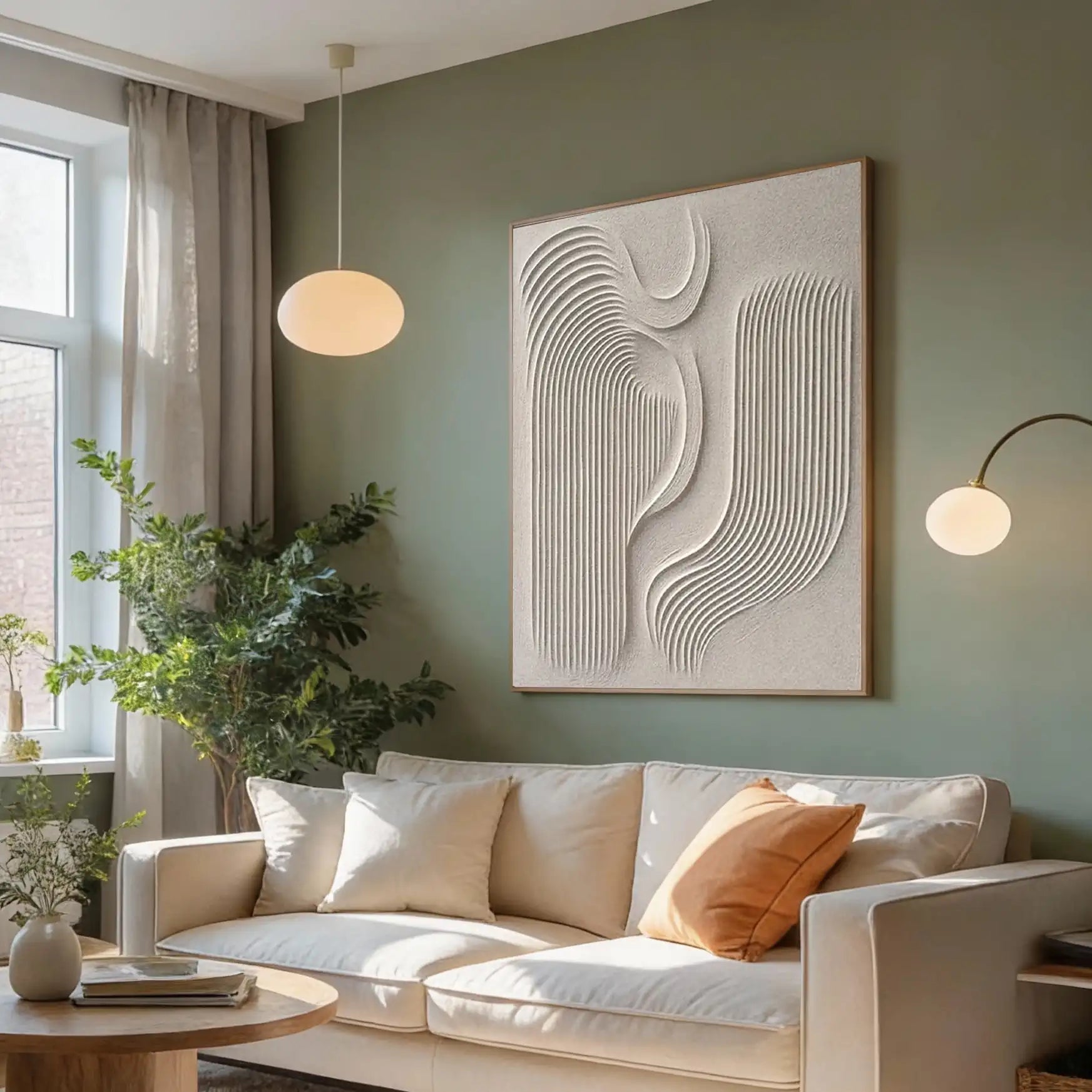 Beige Minimalist Abstract Painting #AVG 003