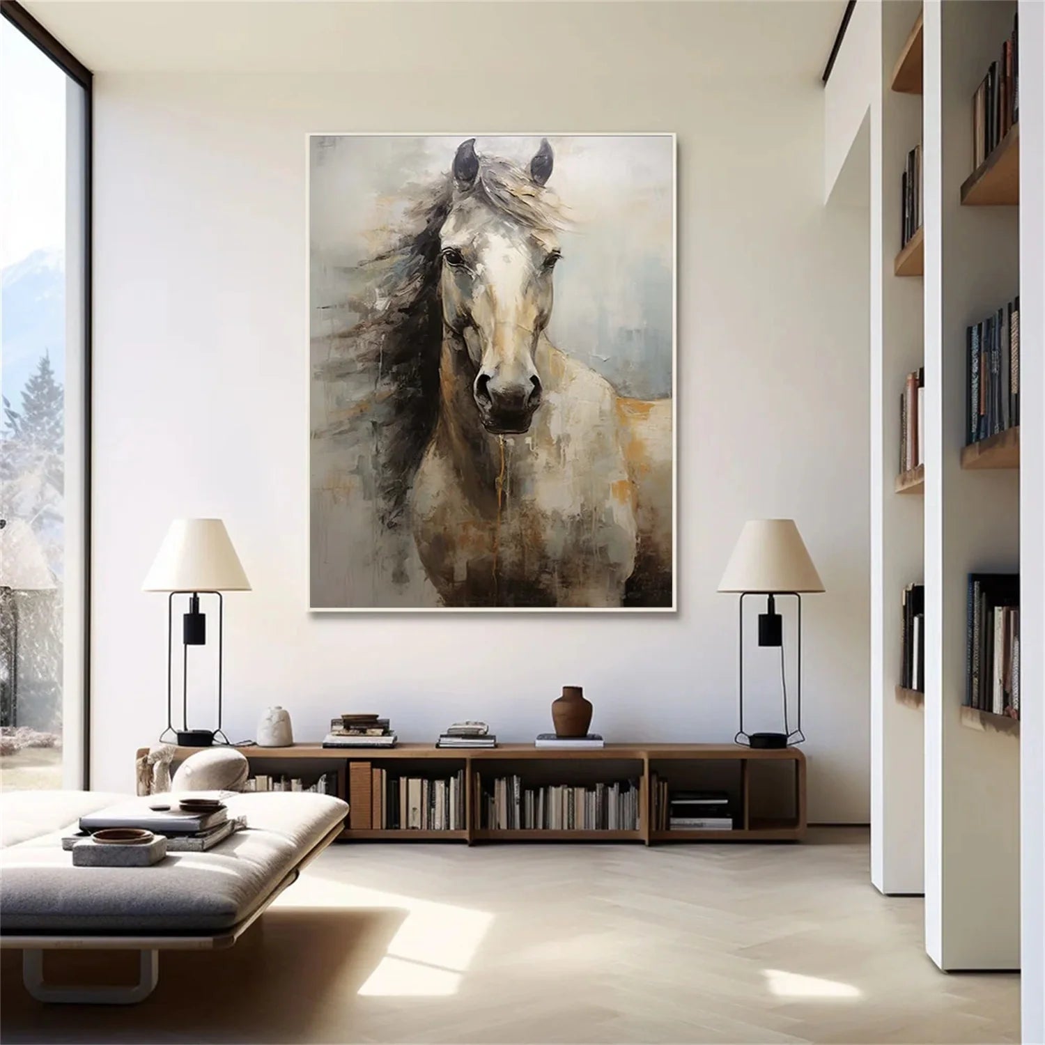 Abstract Animal Horse Wall Art #AL132