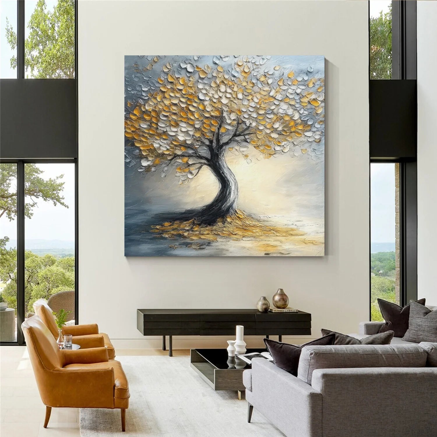 Tree Abstract Textured Wall Art #TP061