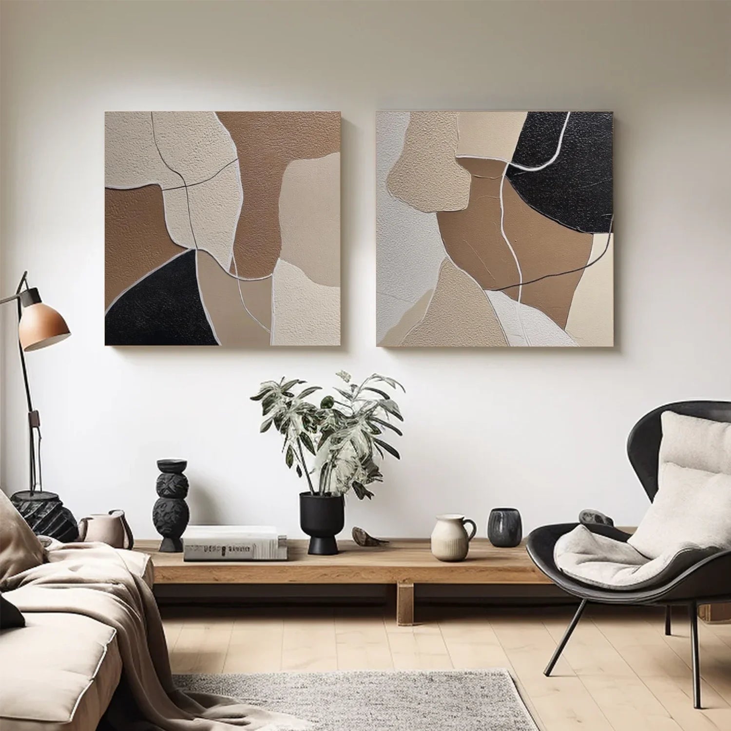 Abstract Canvas Art Set of 2 #WS807