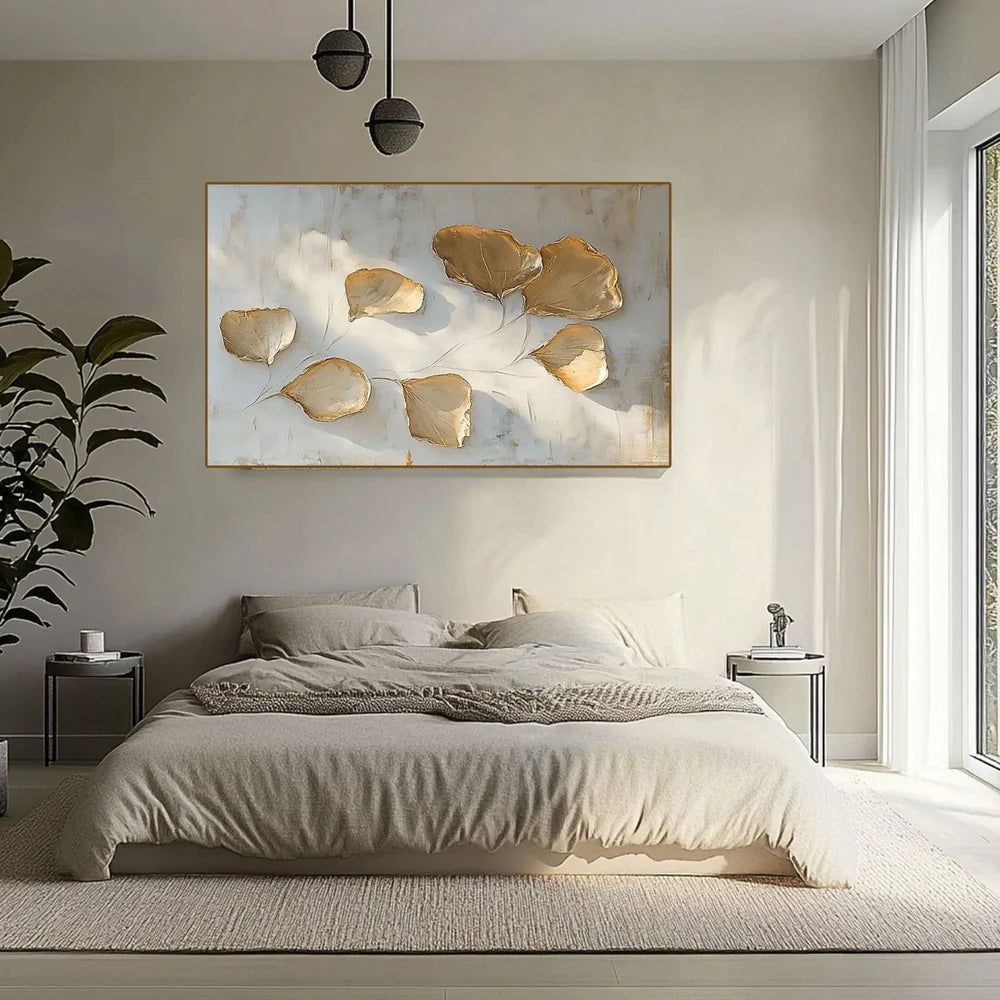 Vintage Abstract Leaf Wall Art Painting #TX008