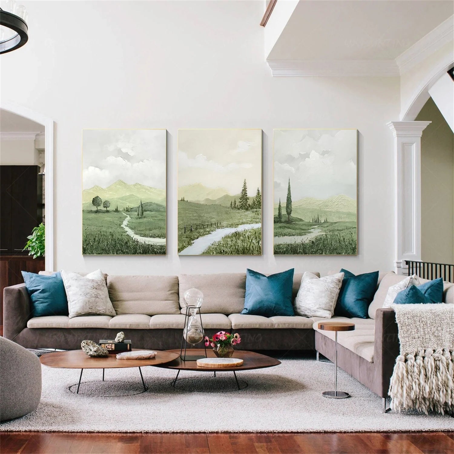 Flower & Tree Abstract Wall Art Set of 3 #ML140