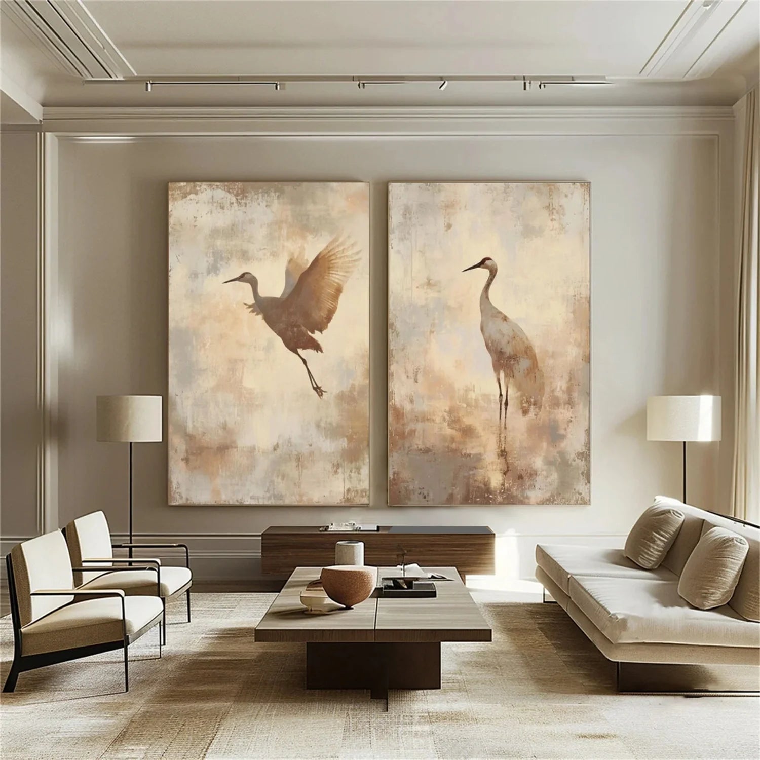 Abstract Animal Wall Art Set of 2 #AL143