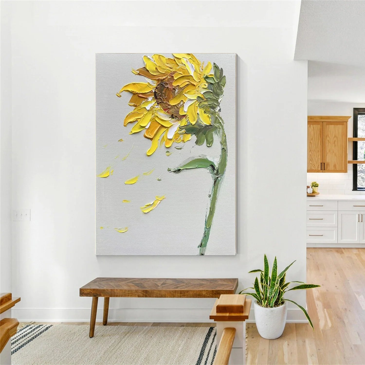 Flower & Tree Abstract Textured Wall Art #ML124