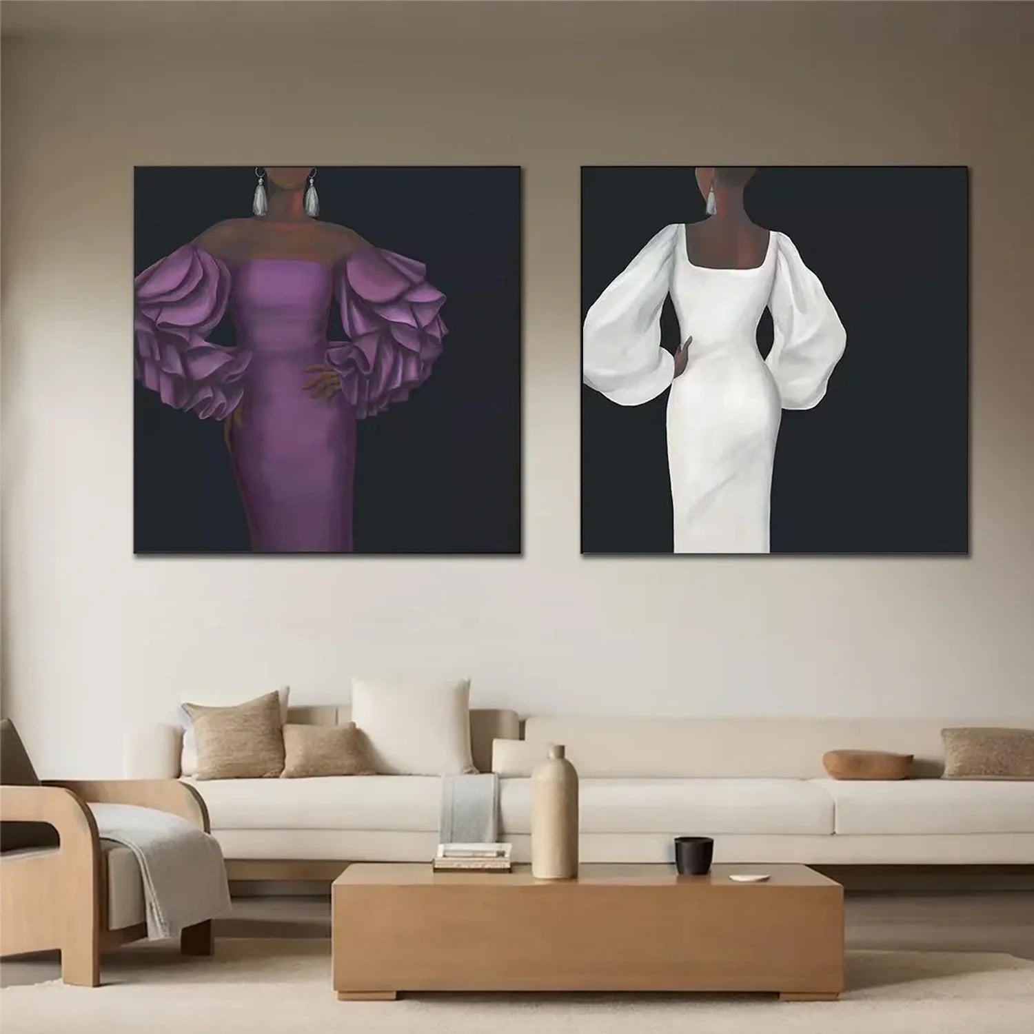 Abstract Portrait Wall Art Set of 2 #AP065