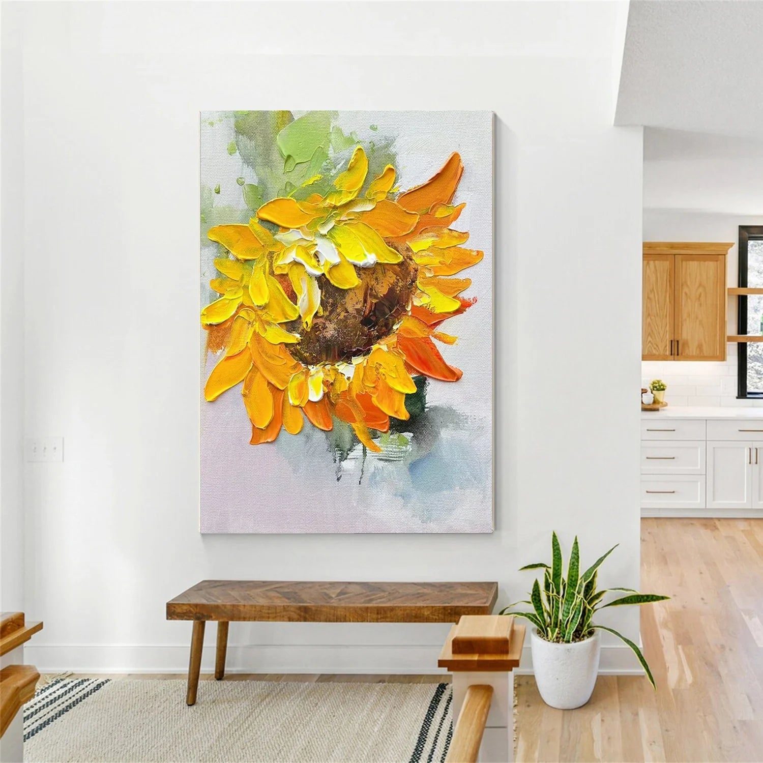 Flower & Tree Abstract Textured Wall Art #ML122