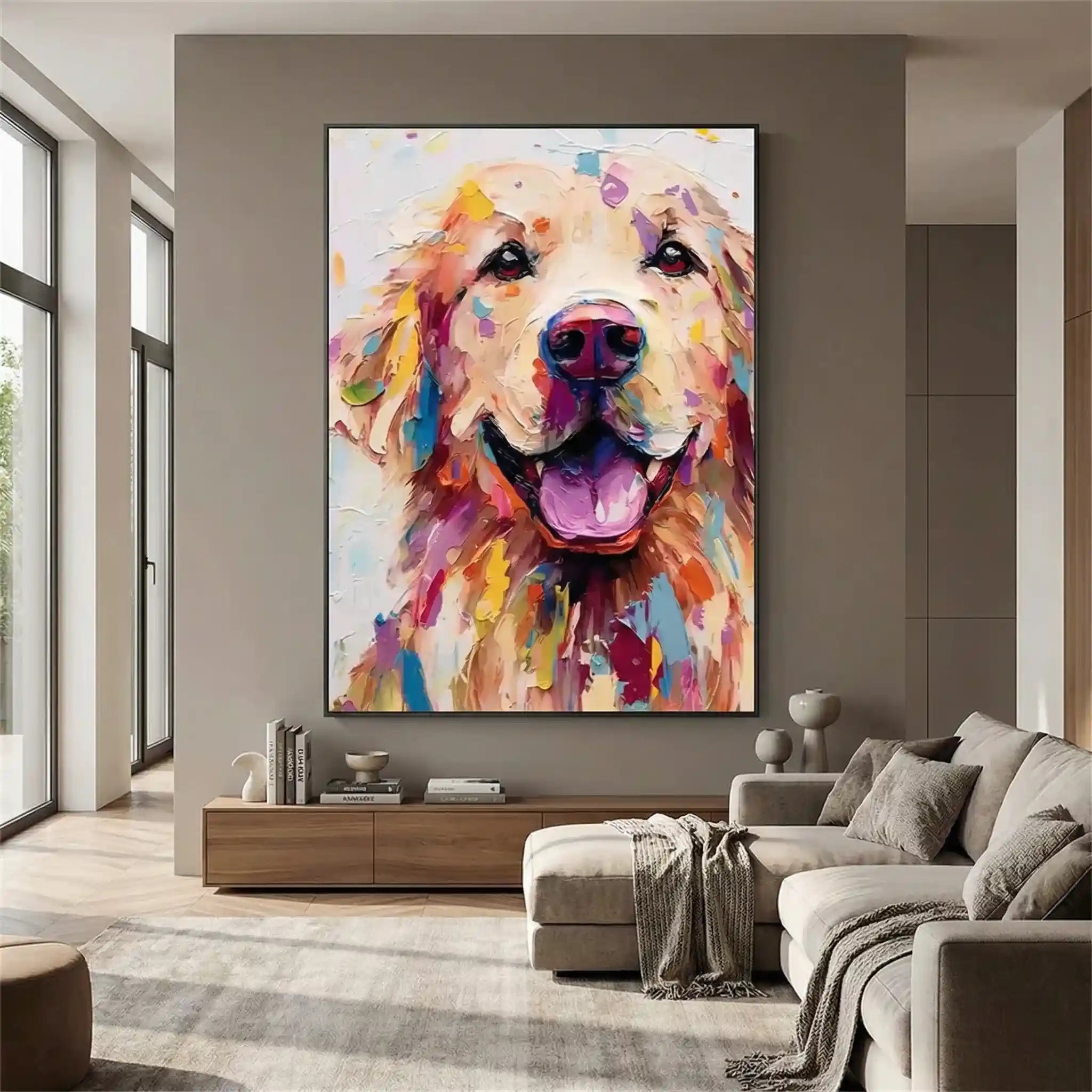 Abstract Animal Dog Wall Art #AL111