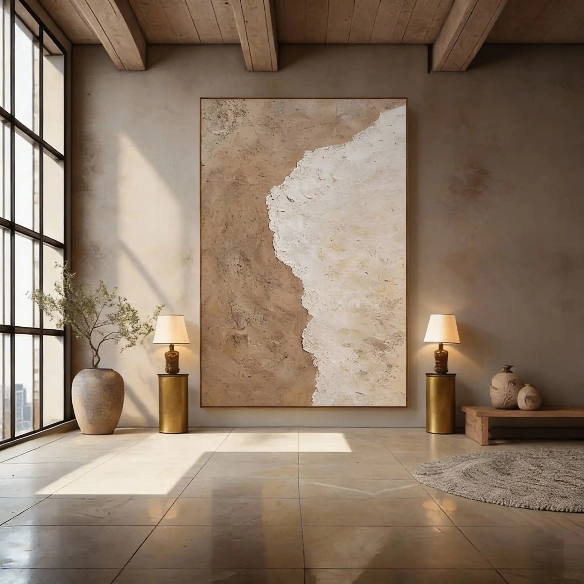 Minimalist Wabi Sabi Painting "Roam"