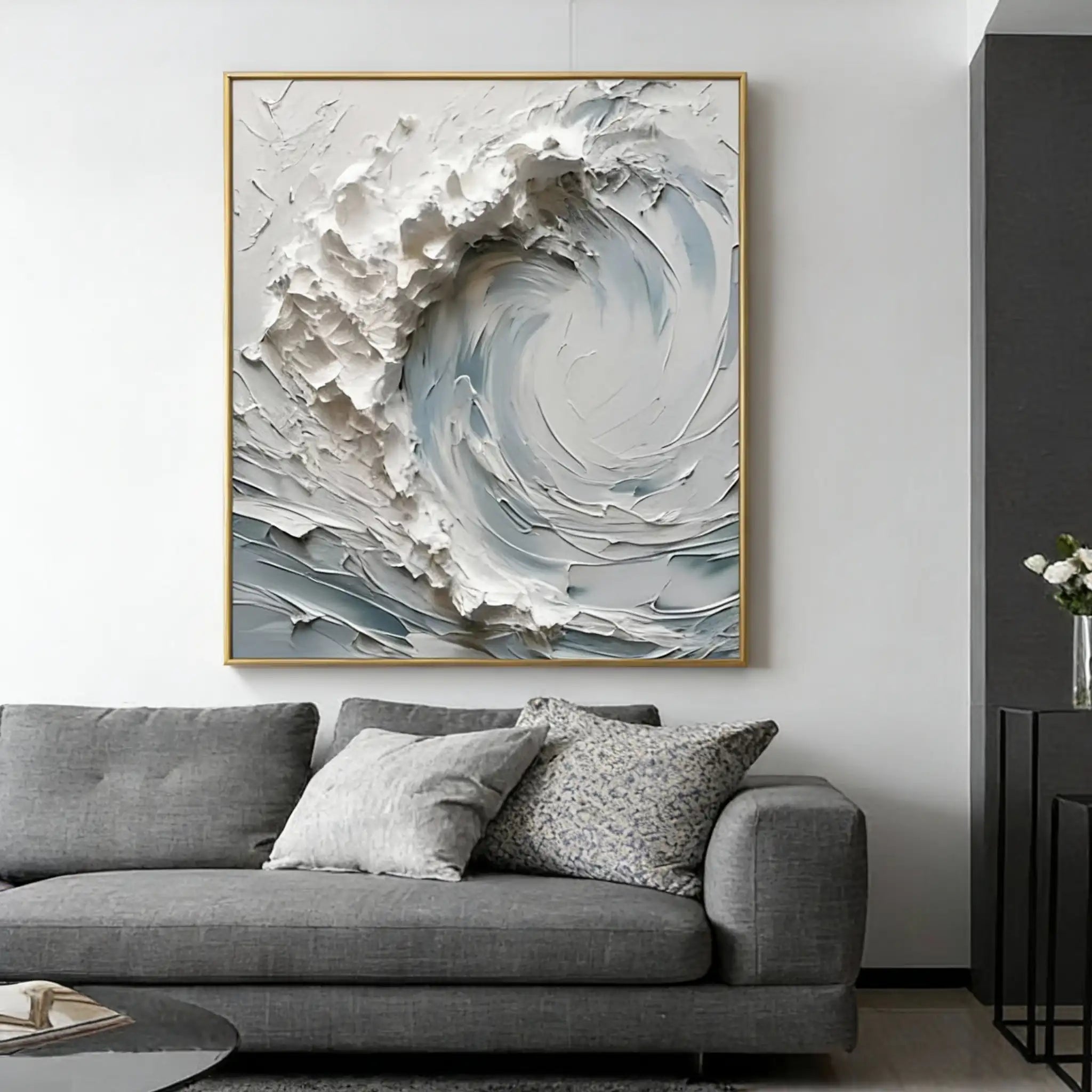 Minimalist Ocean Textured Painting ML012