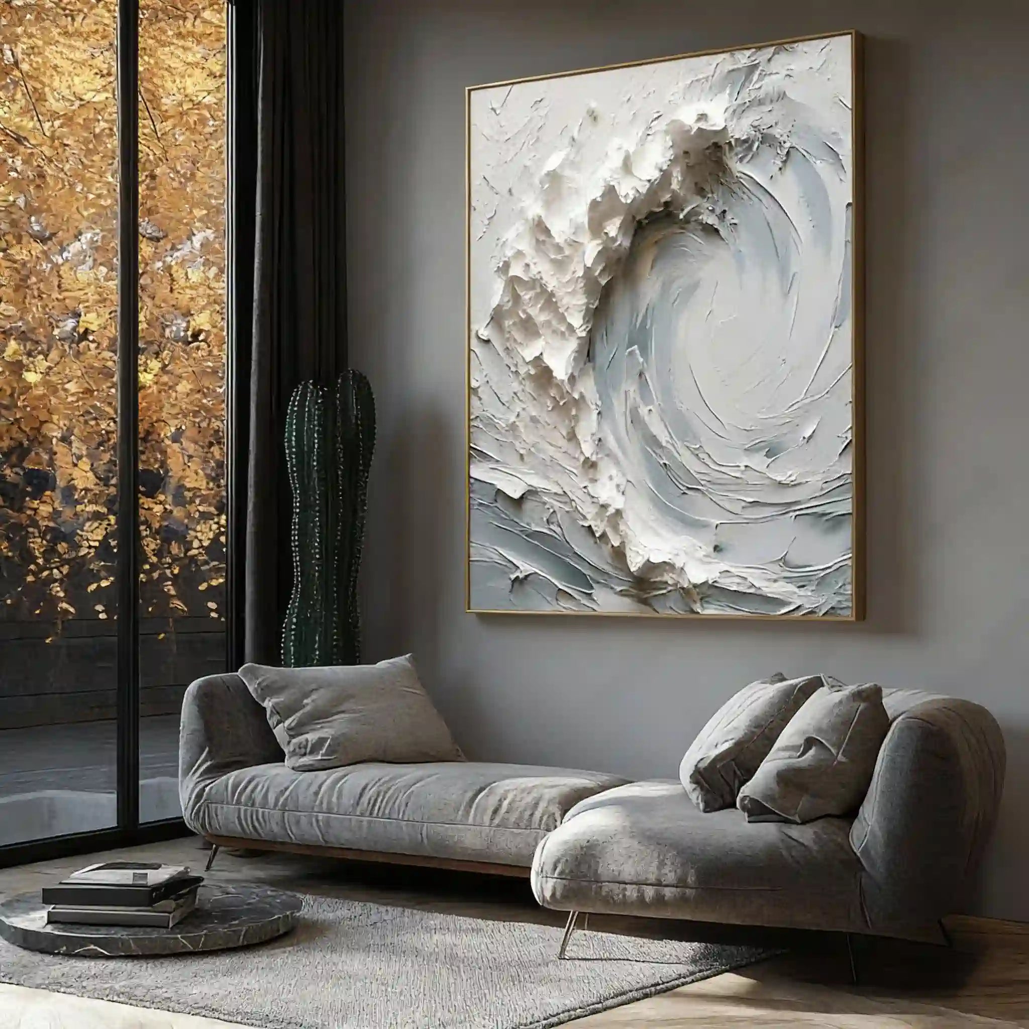 Minimalist Ocean Textured Painting ML012