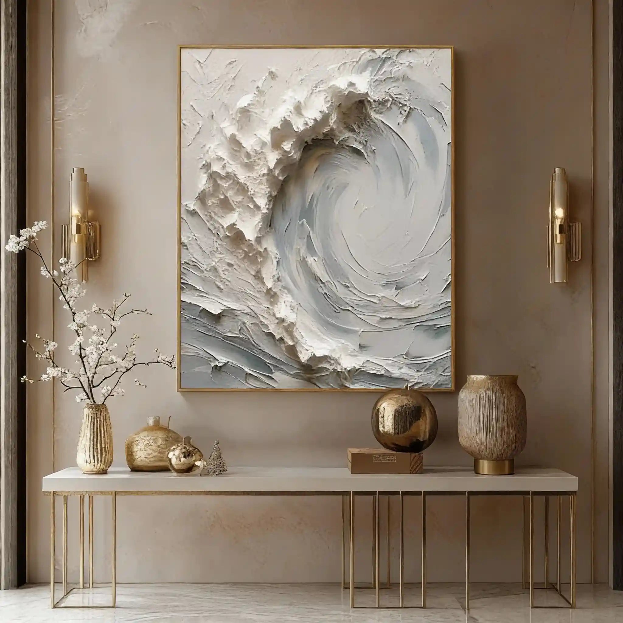 Minimalist Ocean Textured Painting ML012