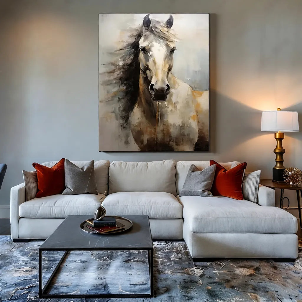 Abstract Animal Horse Wall Art #AL132