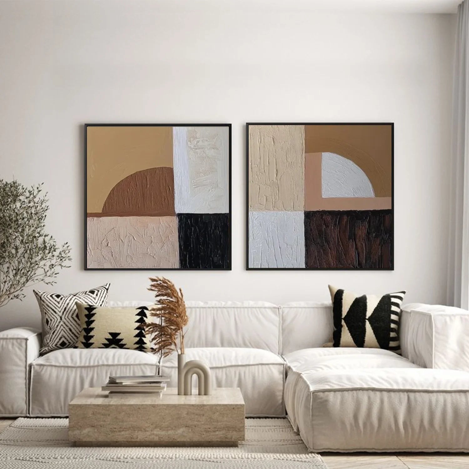 Abstract Canvas Art Set of 2 #WS806
