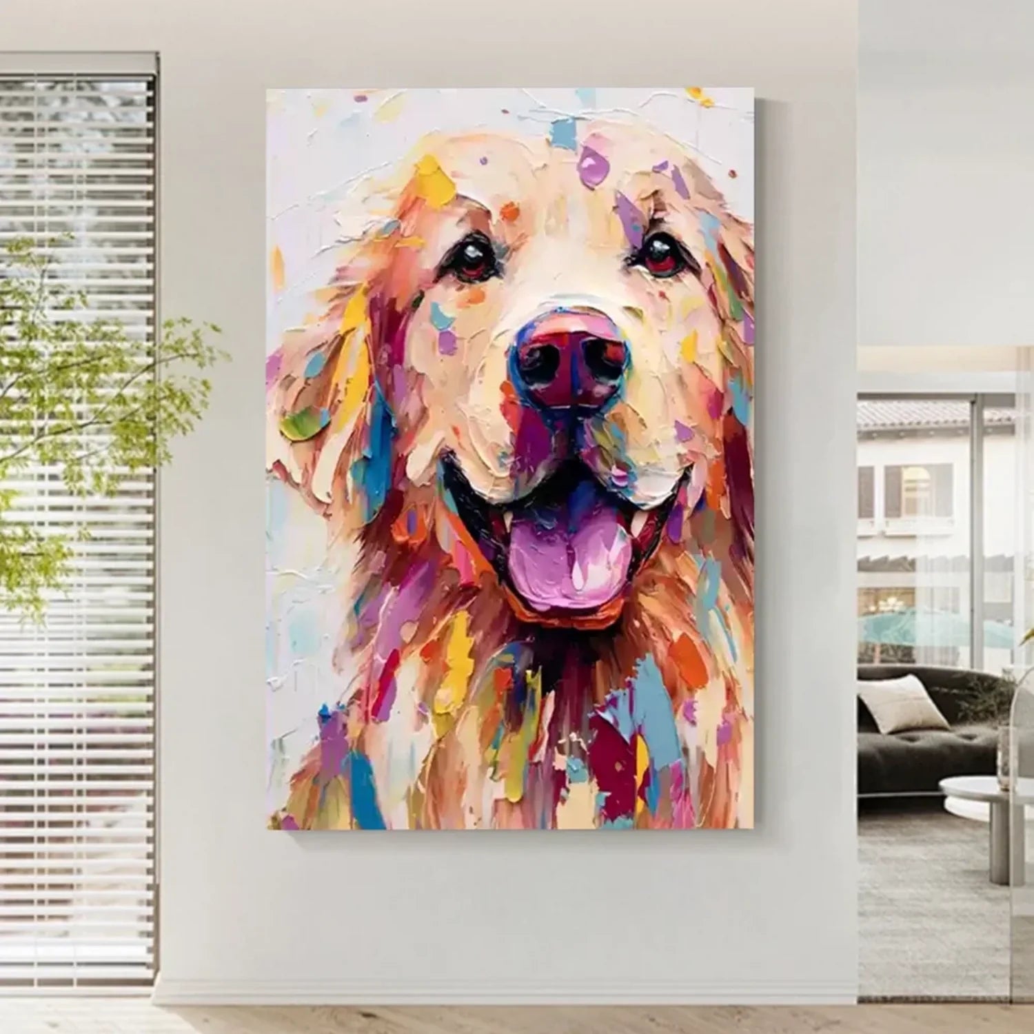 Abstract Animal Dog Wall Art #AL111