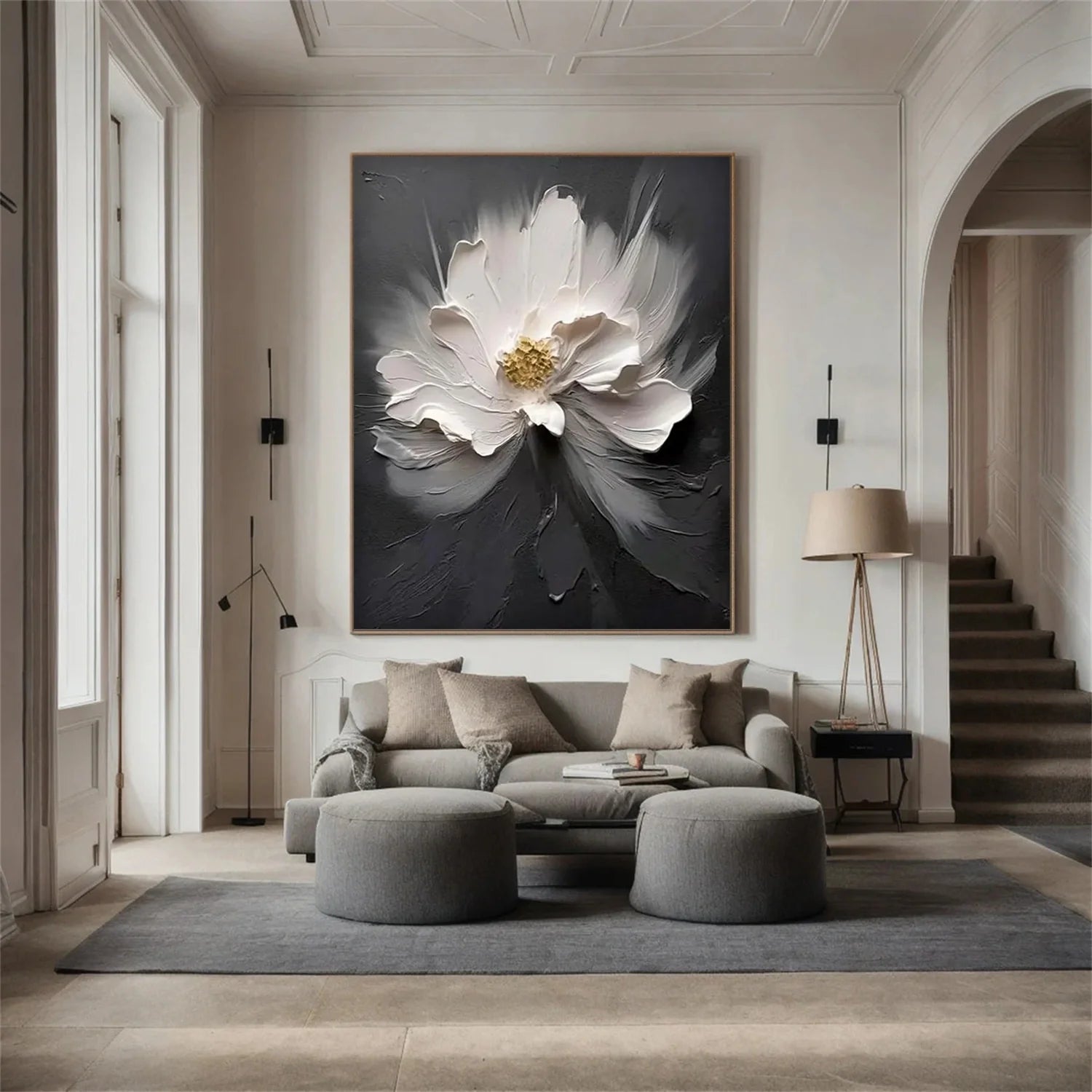 Flower & Tree Abstract Textured Wall Art #ML132