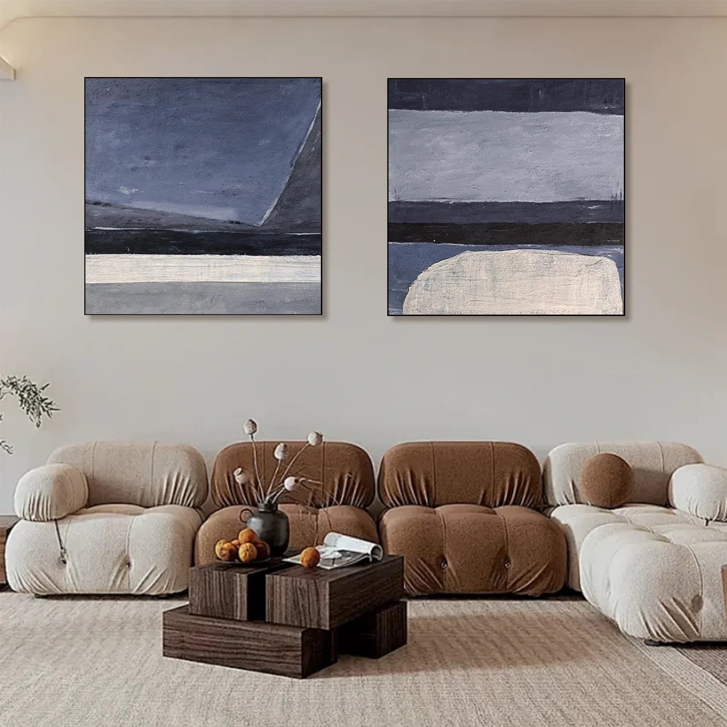 Abstract Canvas Art Set of 2 #WS634