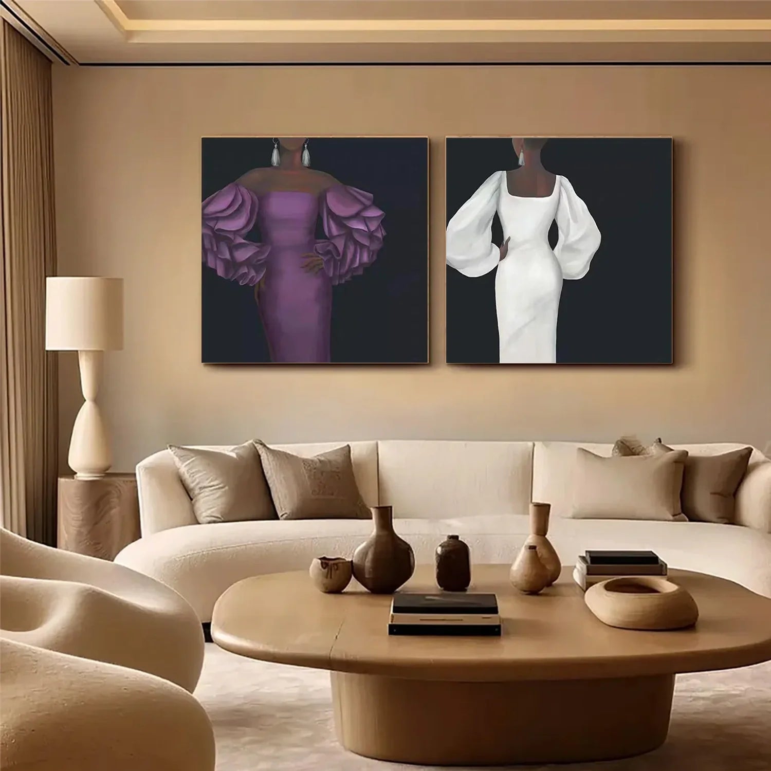 Abstract Portrait Wall Art Set of 2 #AP065