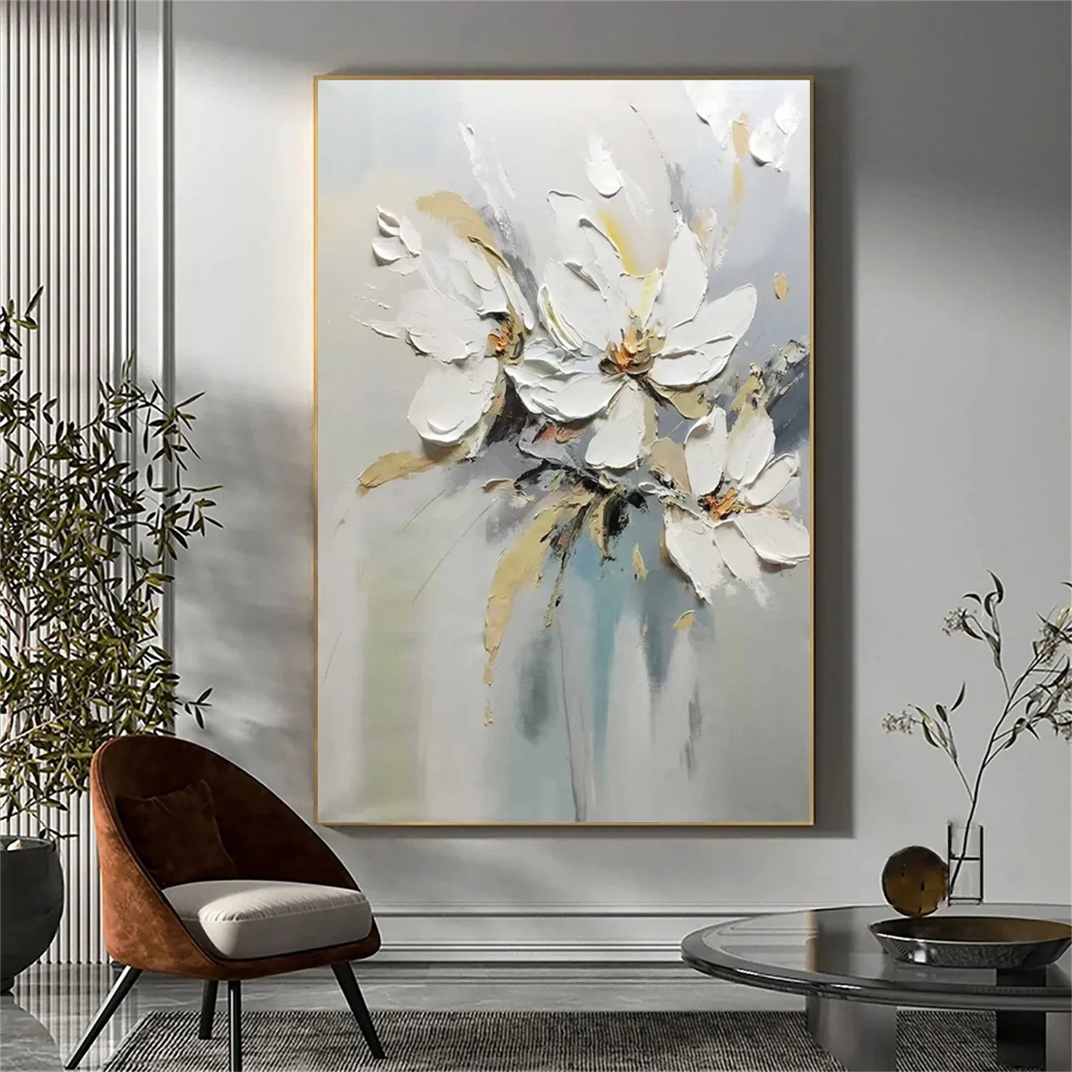 Flower & Tree Abstract Textured Wall Art #ML121
