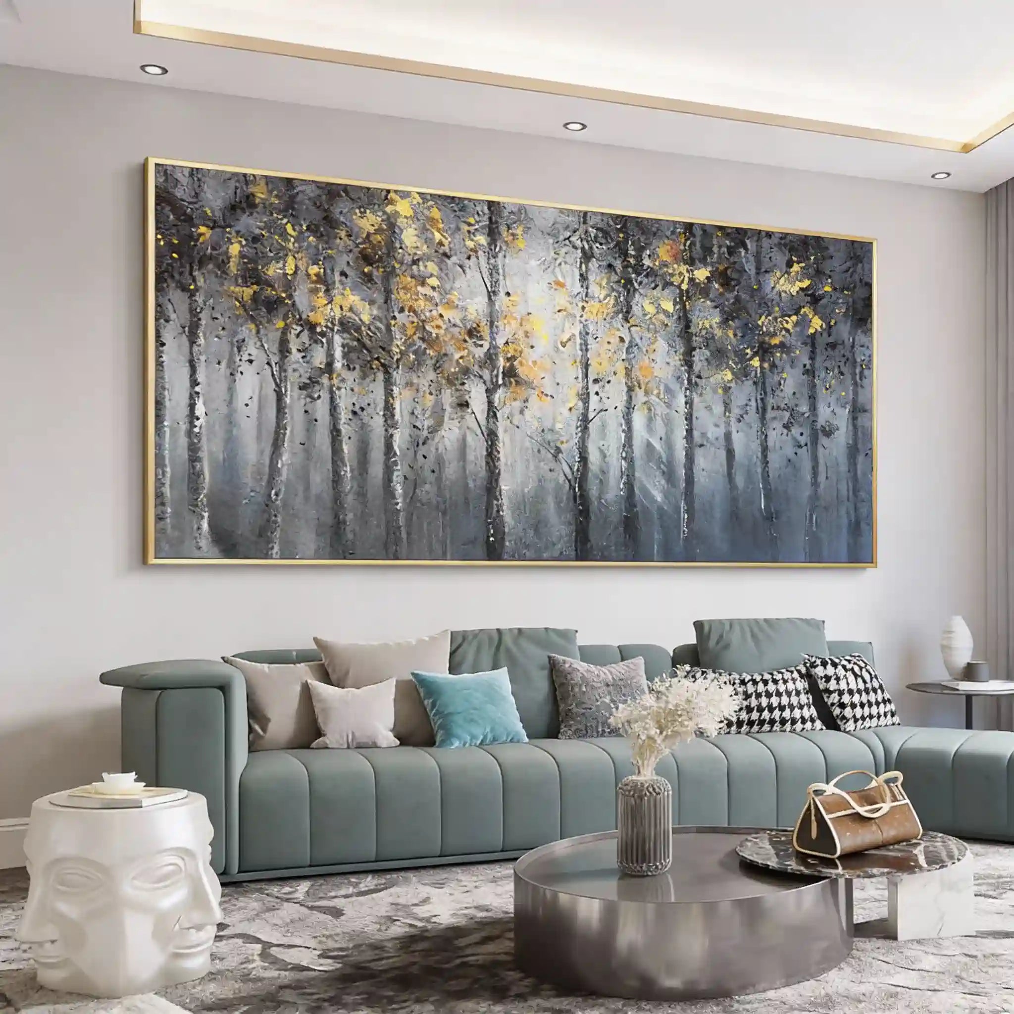 Flower & Tree Abstract Textured Wall Art #TFT001