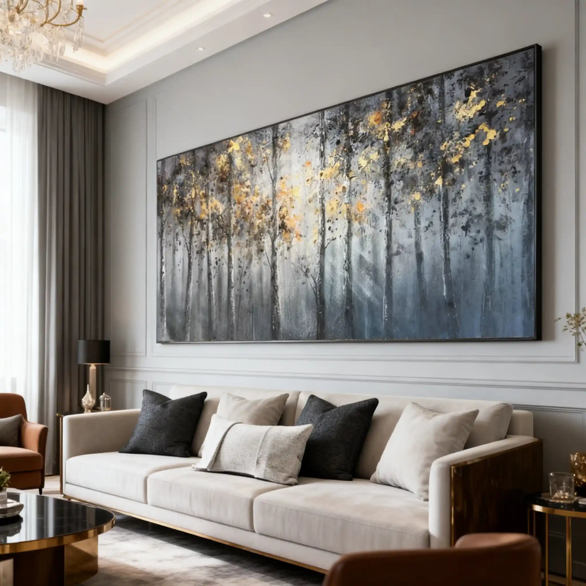 Flower & Tree Abstract Textured Wall Art #TFT001