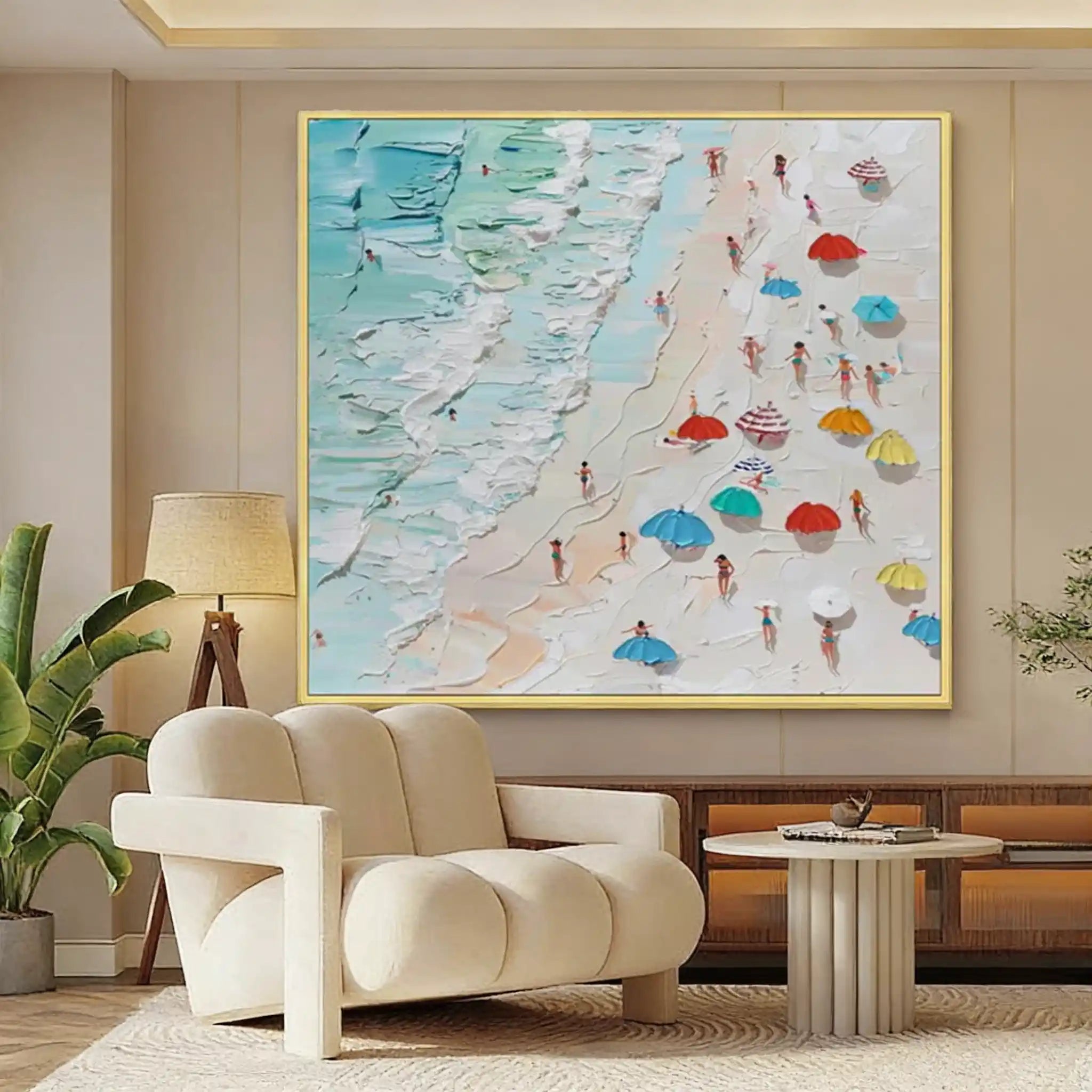 3D Textured Abstract Painting - Summer Beach