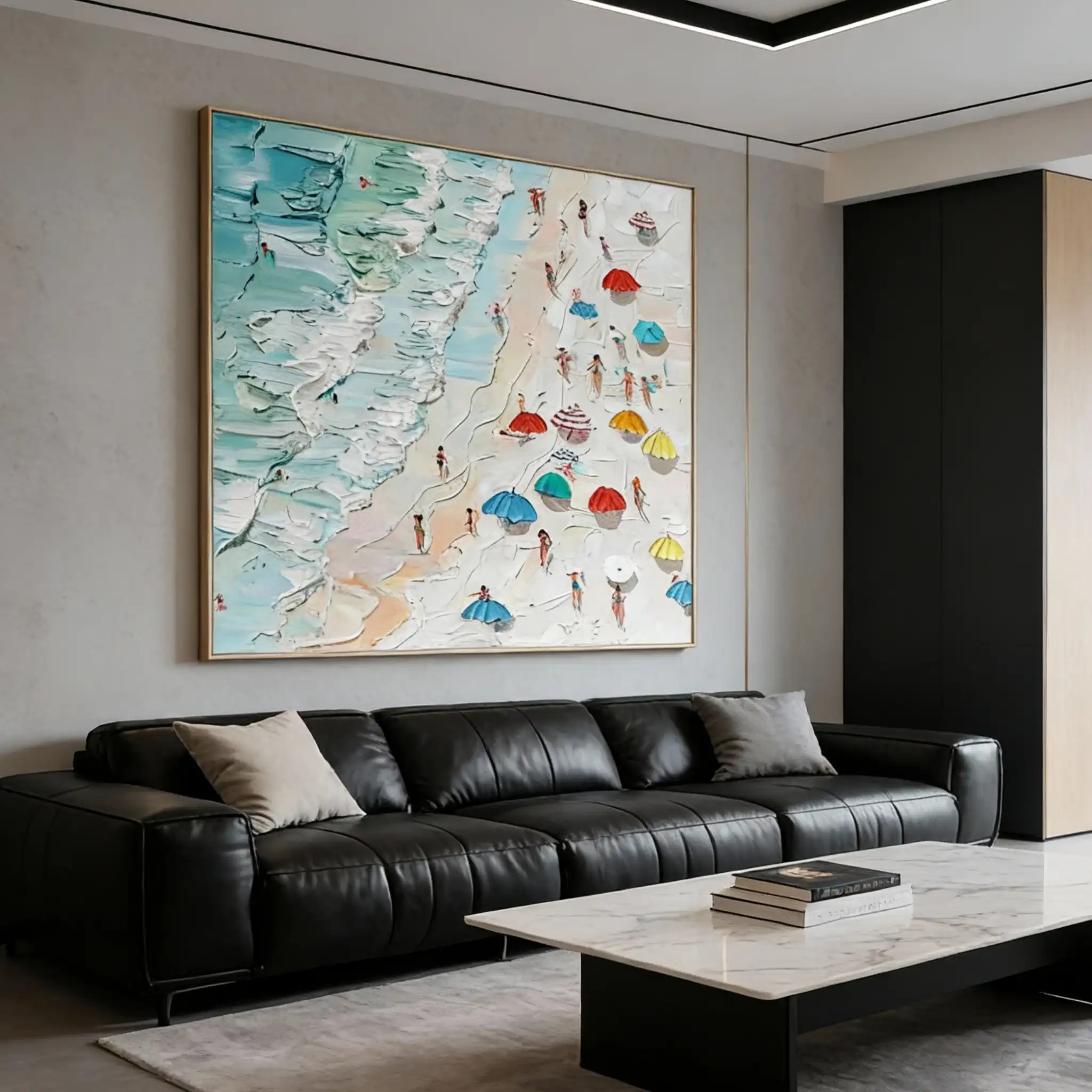 3D Textured Abstract Painting - Summer Beach