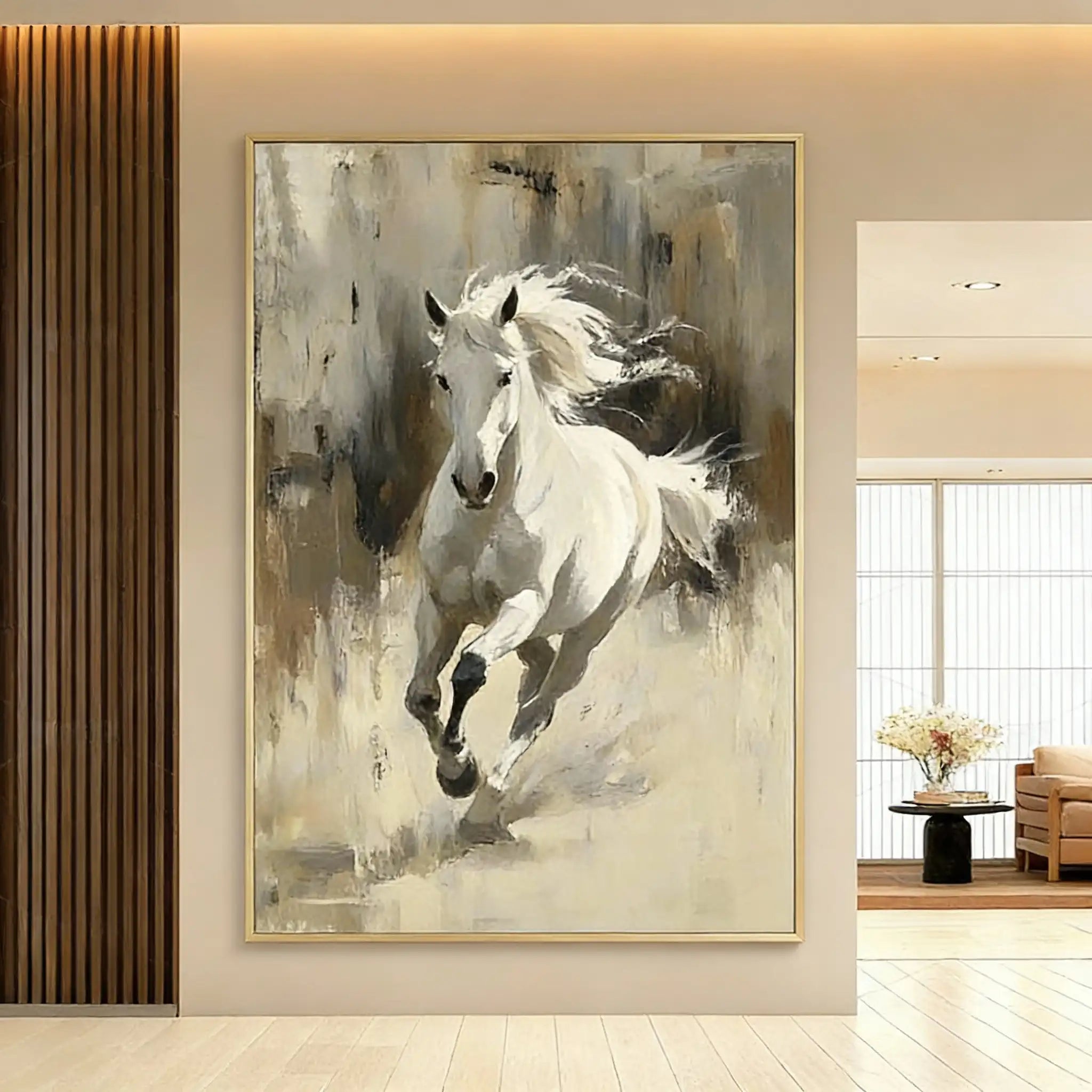 Modern Abstract Wall Art Painting "Flowing Mane"