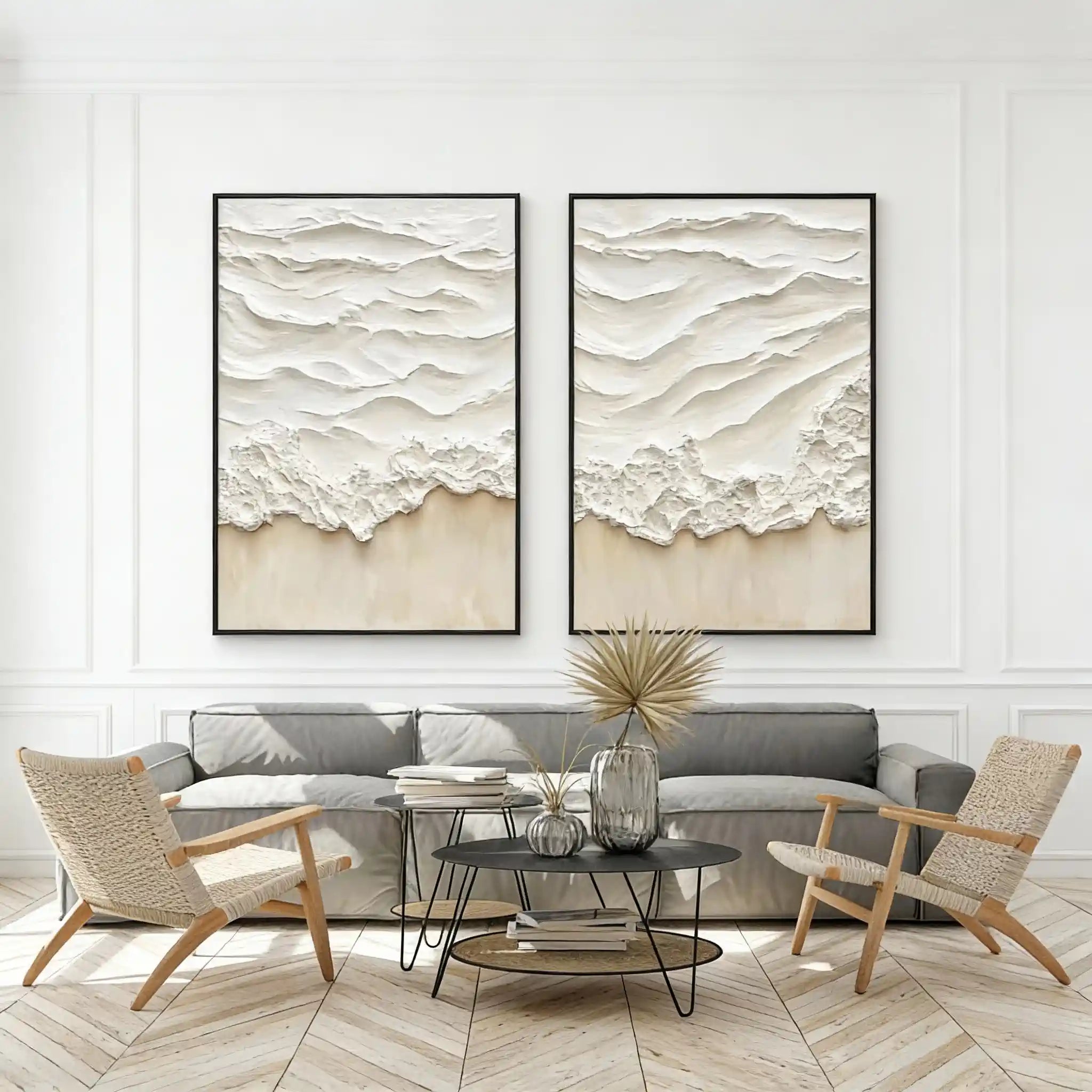 Minimalist Ocean Wave Textured Decor #BBS 026