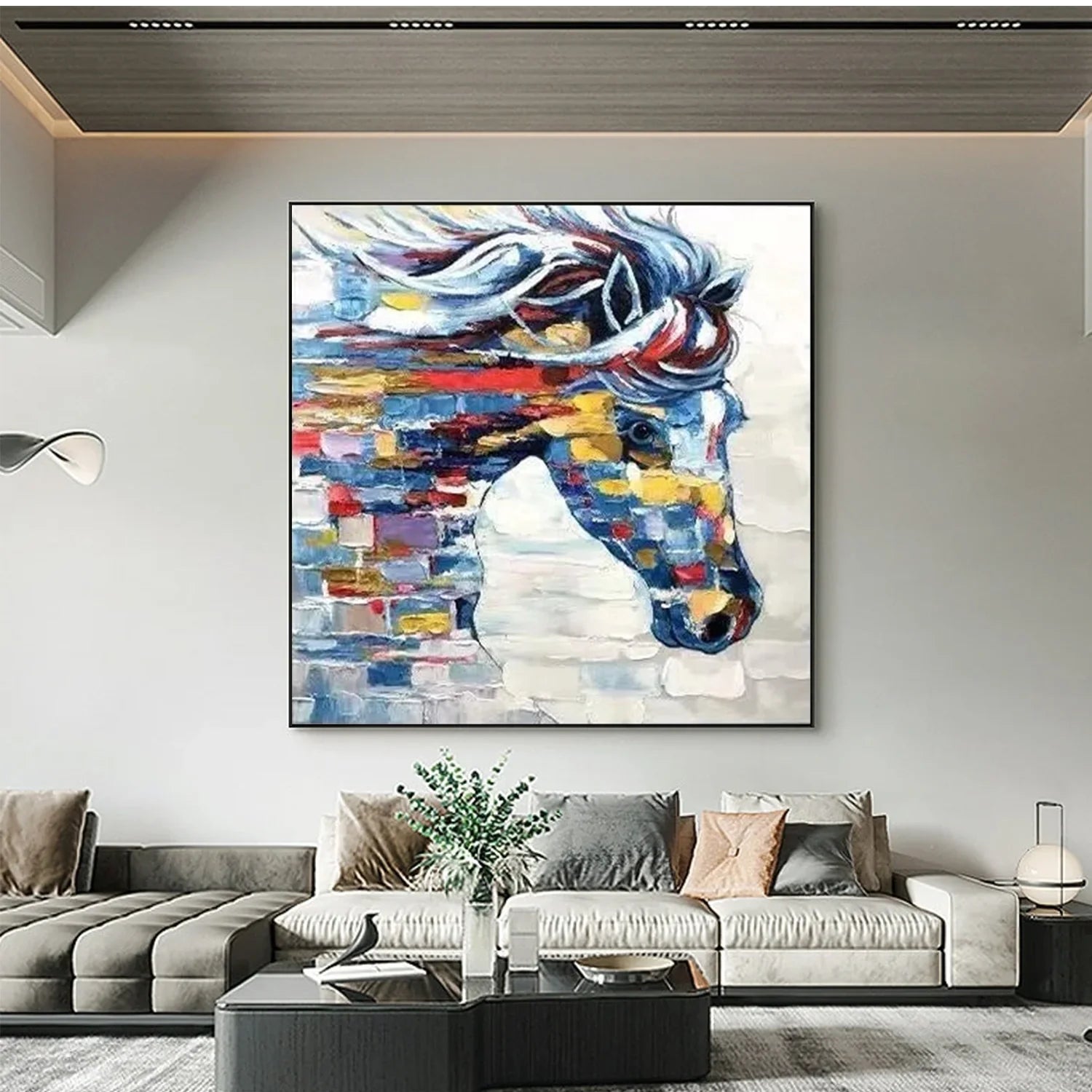 Abstract Animal Horse Wall Art #AL140