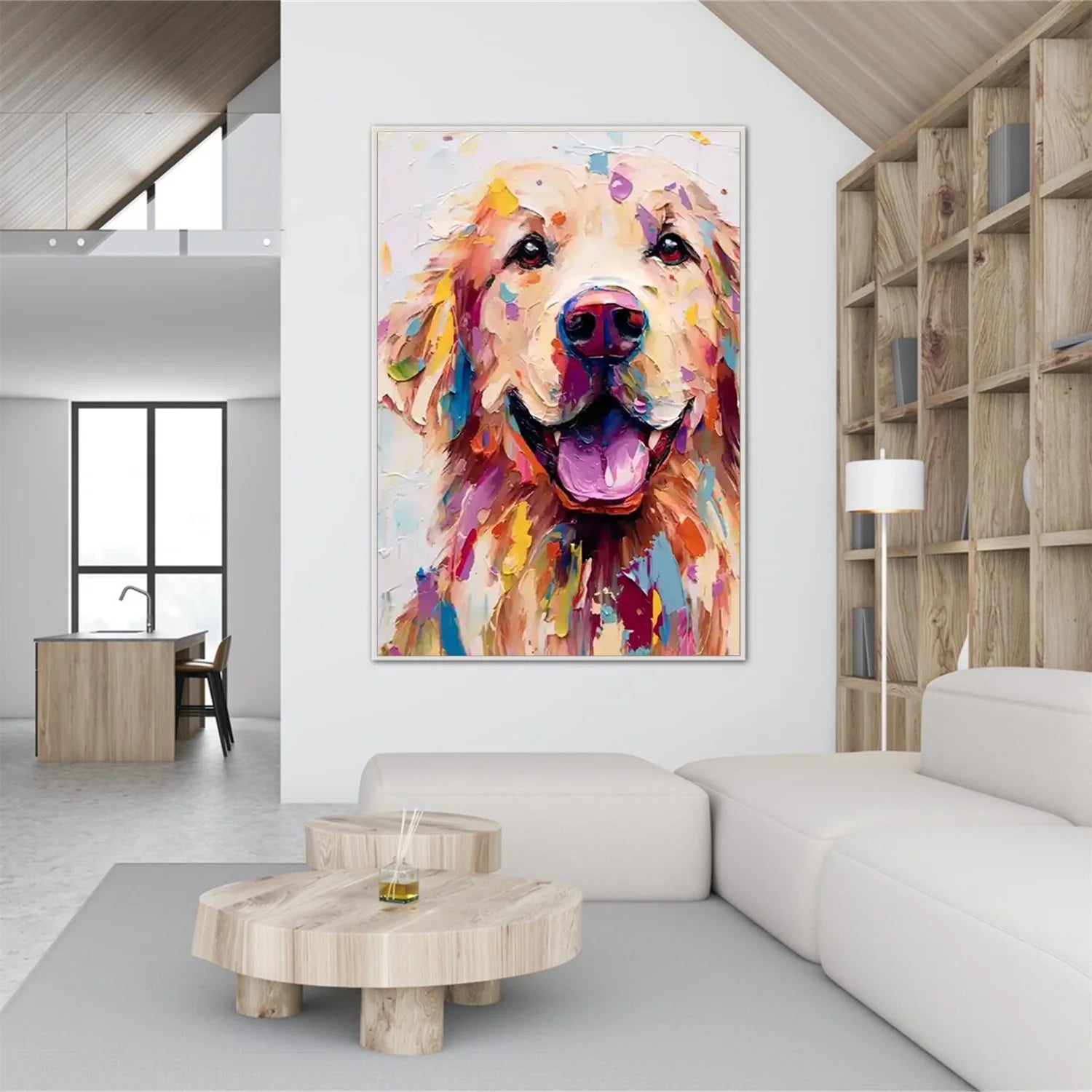 Abstract Animal Dog Wall Art #AL111