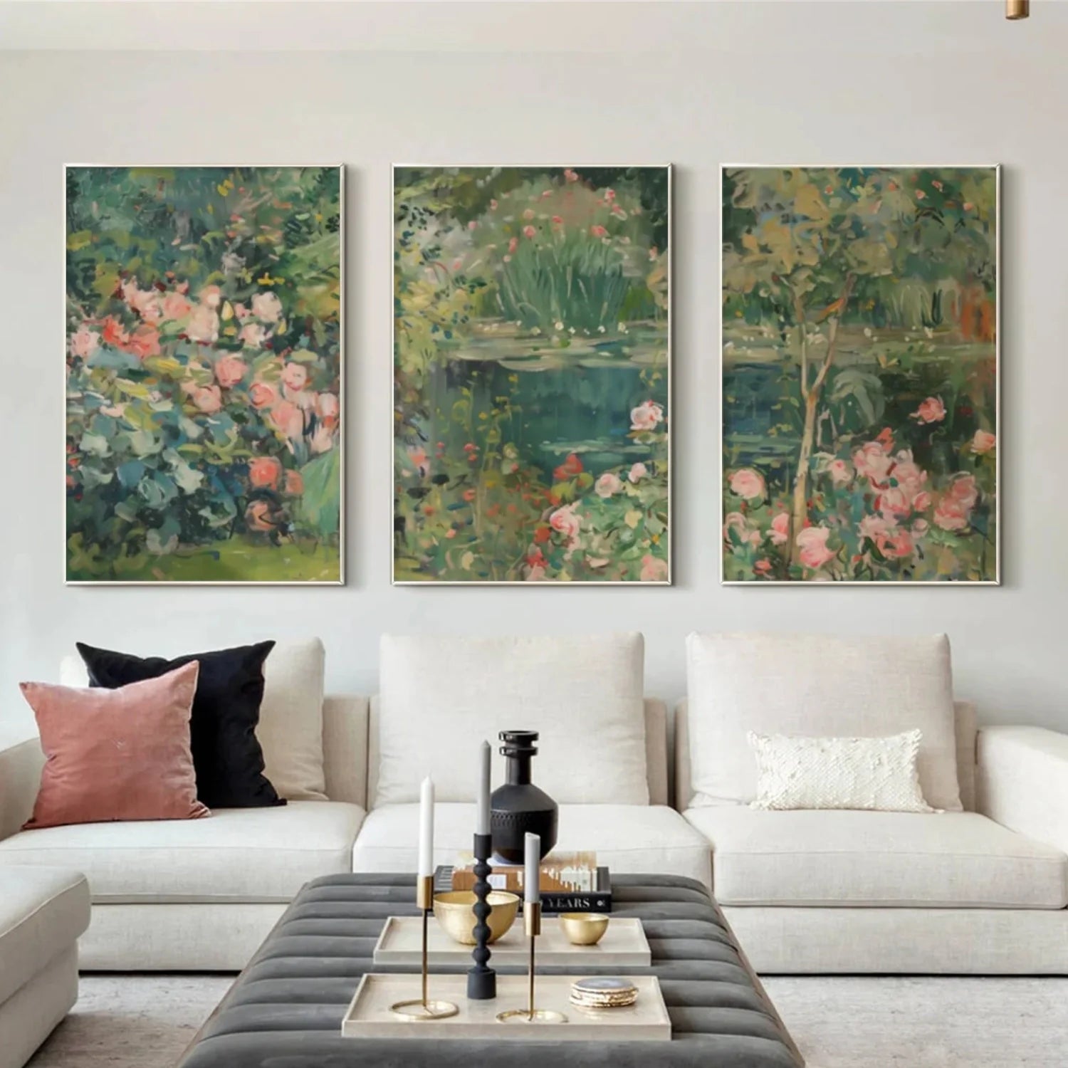 Flower & Tree Abstract Wall Art Set of 3 #ML173