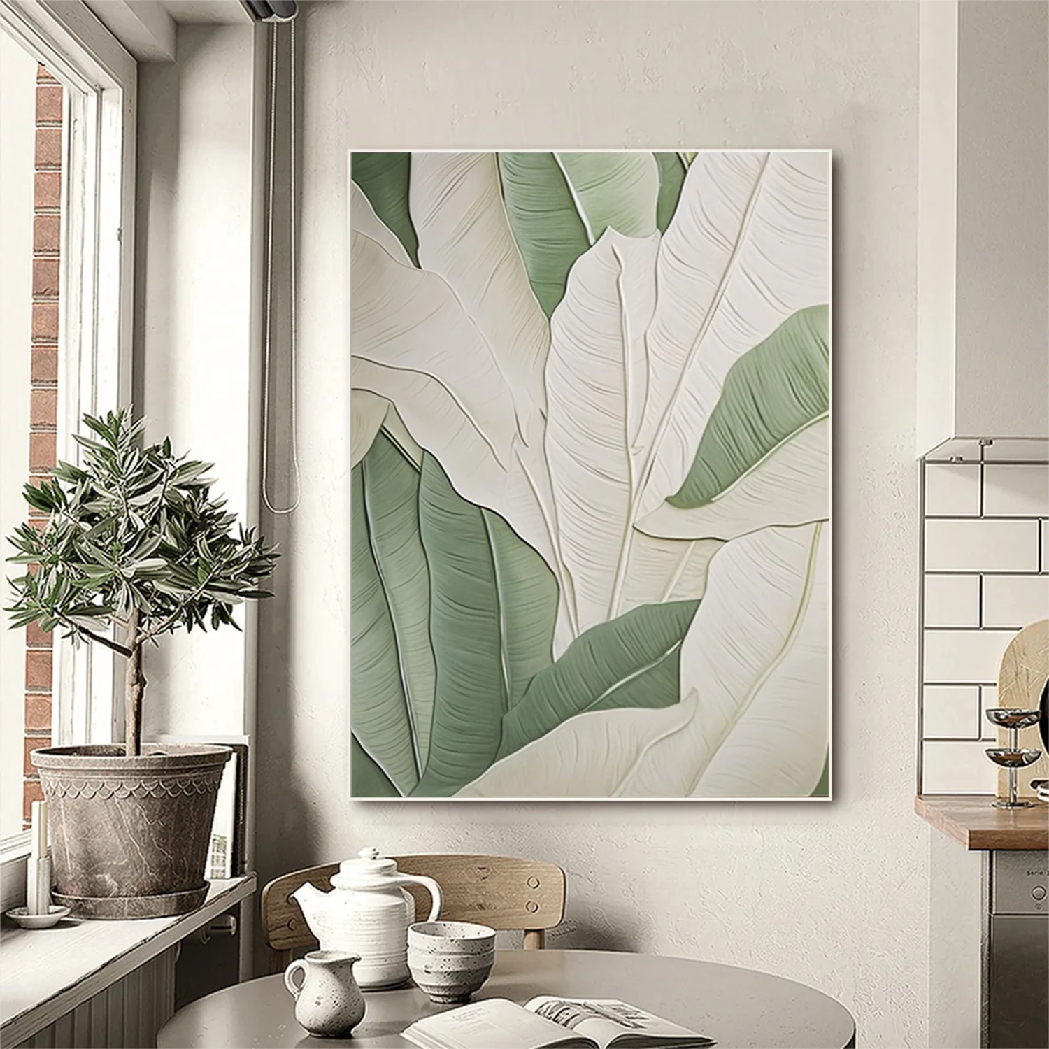 Flower & Tree Abstract Textured Wall Art #ML115