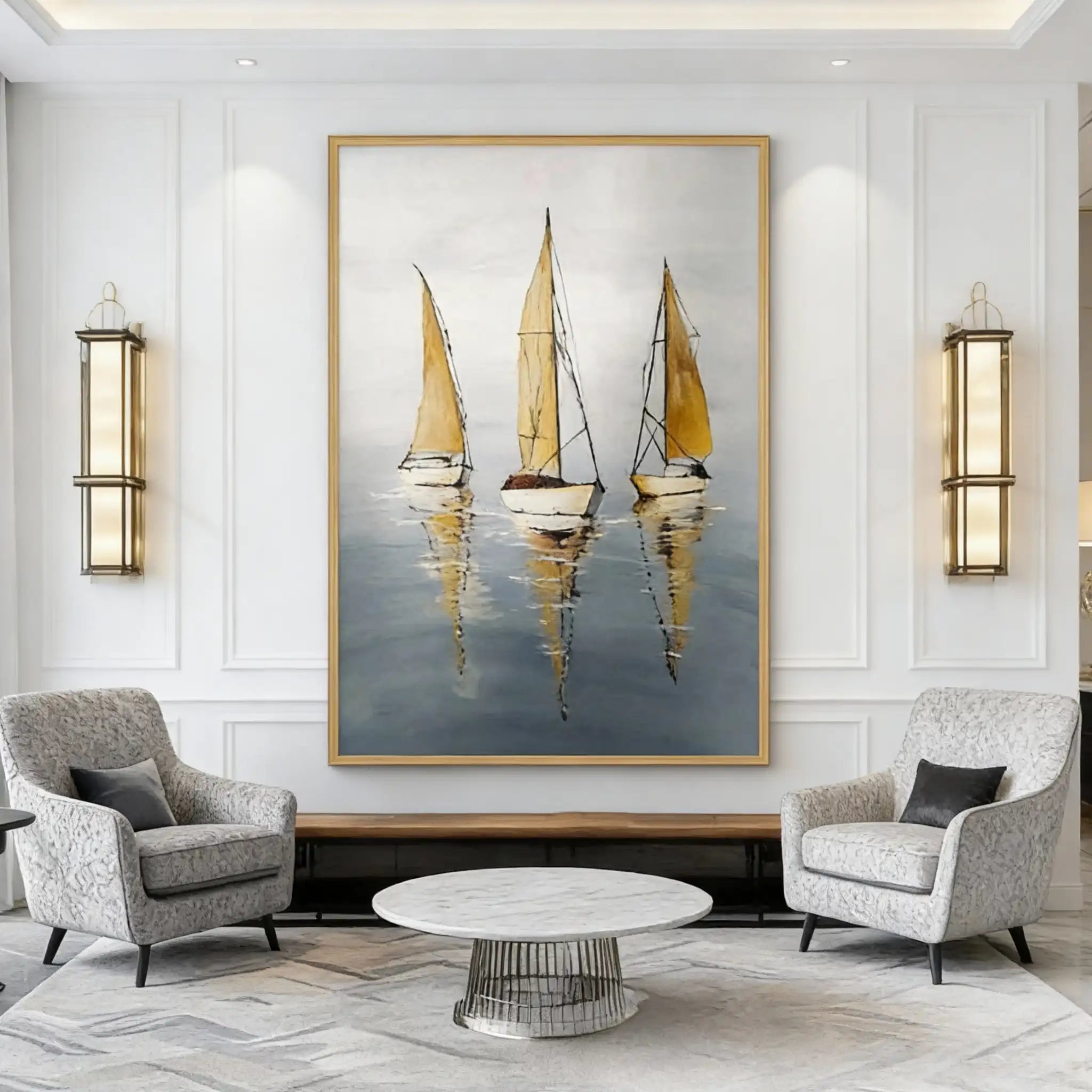 Modern Abstract Wall Art Painting "Journey to the Horizon"