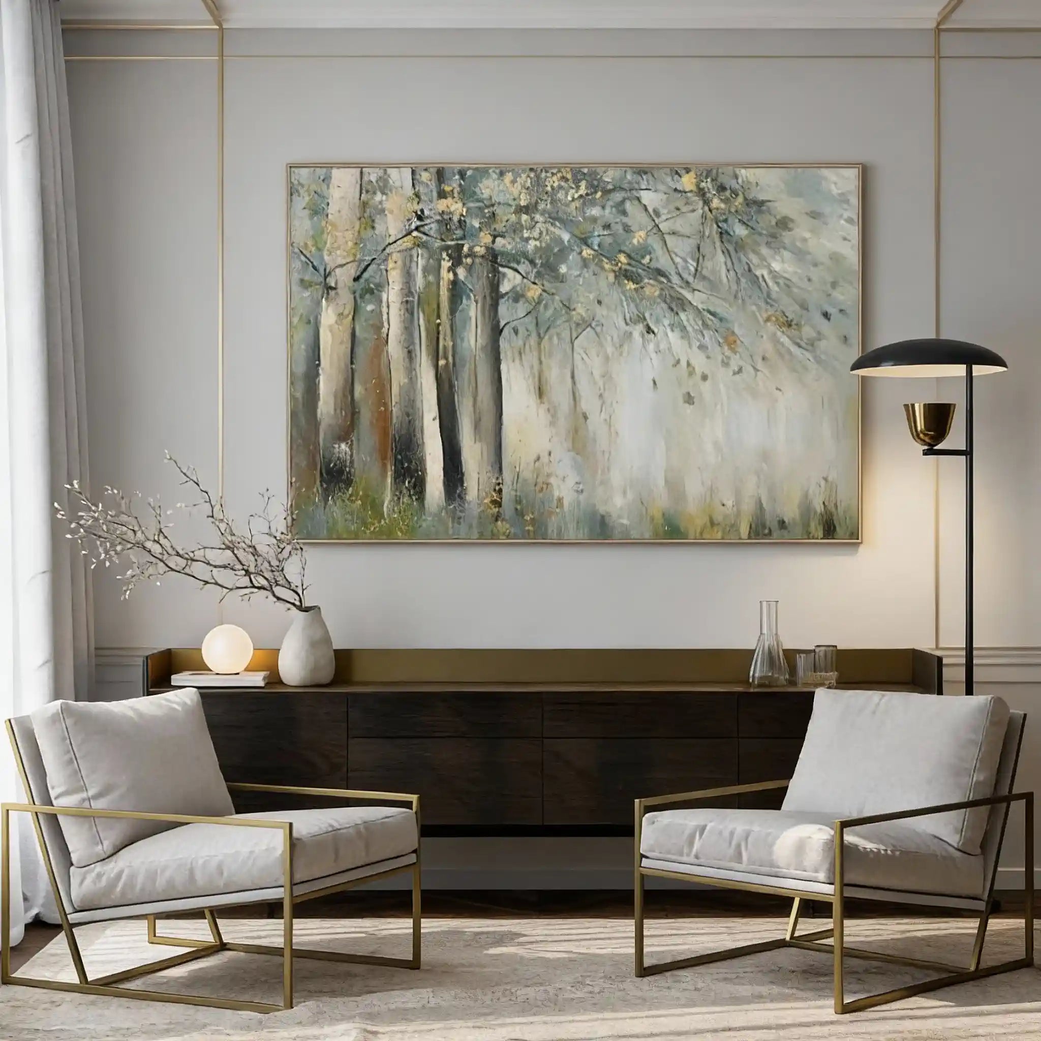 Flower & Tree Abstract Textured Wall Art #TFT002