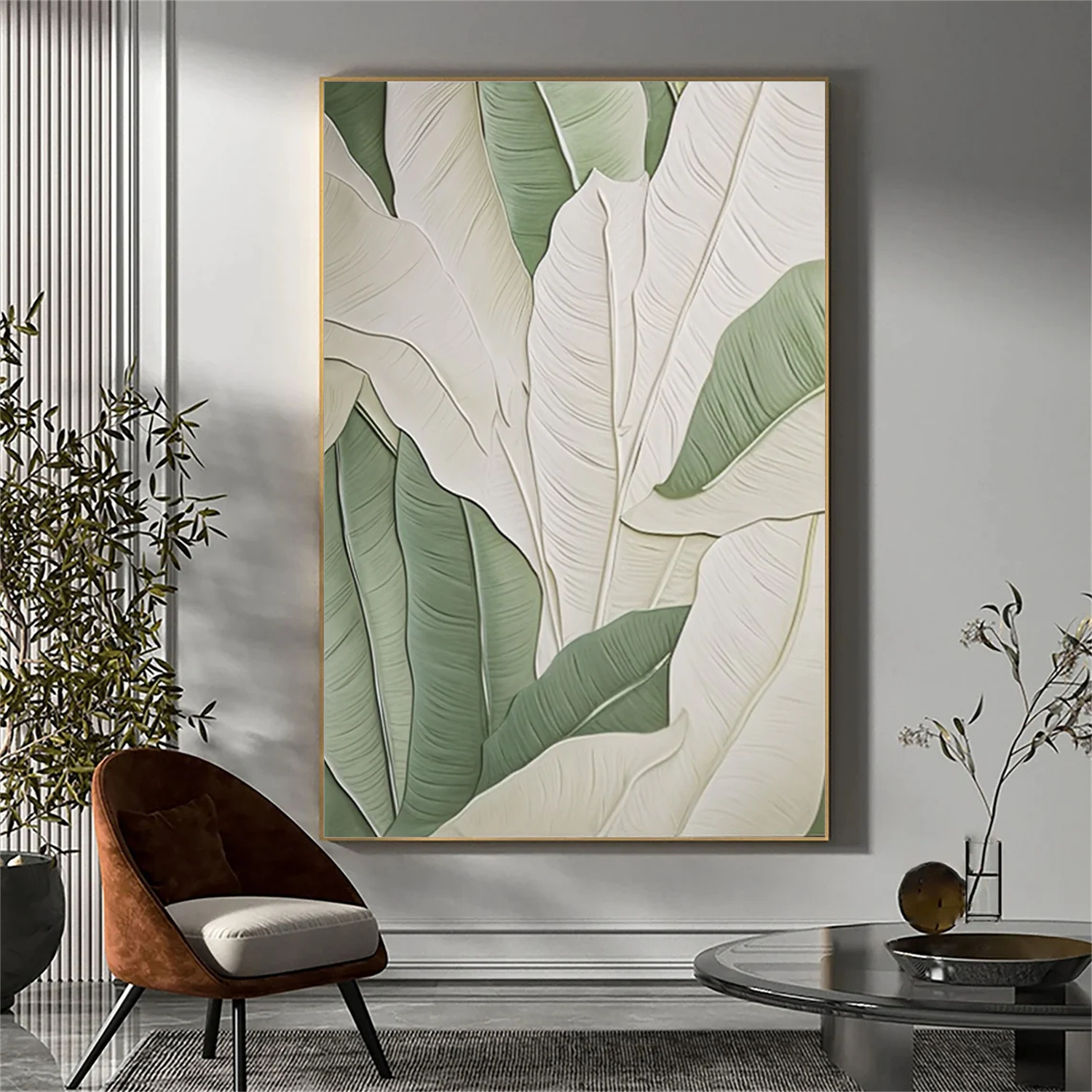 Flower & Tree Abstract Textured Wall Art #ML115