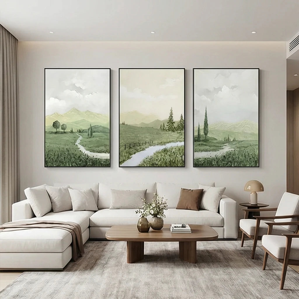 Flower & Tree Abstract Wall Art Set of 3 #ML140