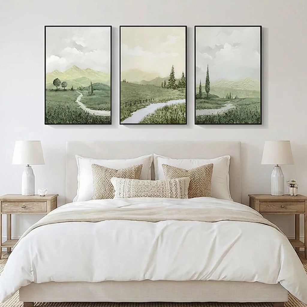 Flower & Tree Abstract Wall Art Set of 3 #ML140