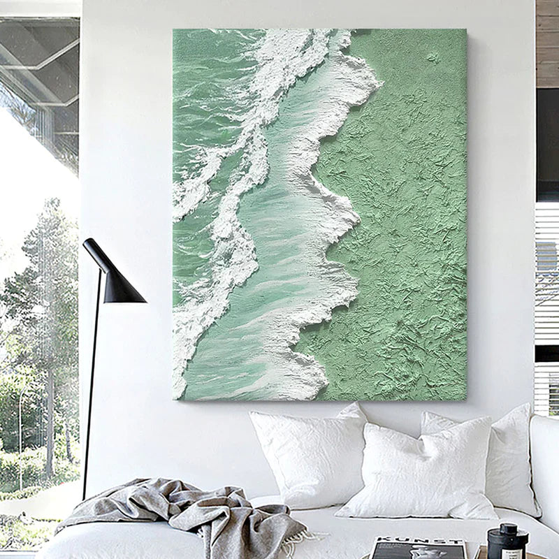 Ocean And Sky Minimalist Textured Wall Painting #OS004