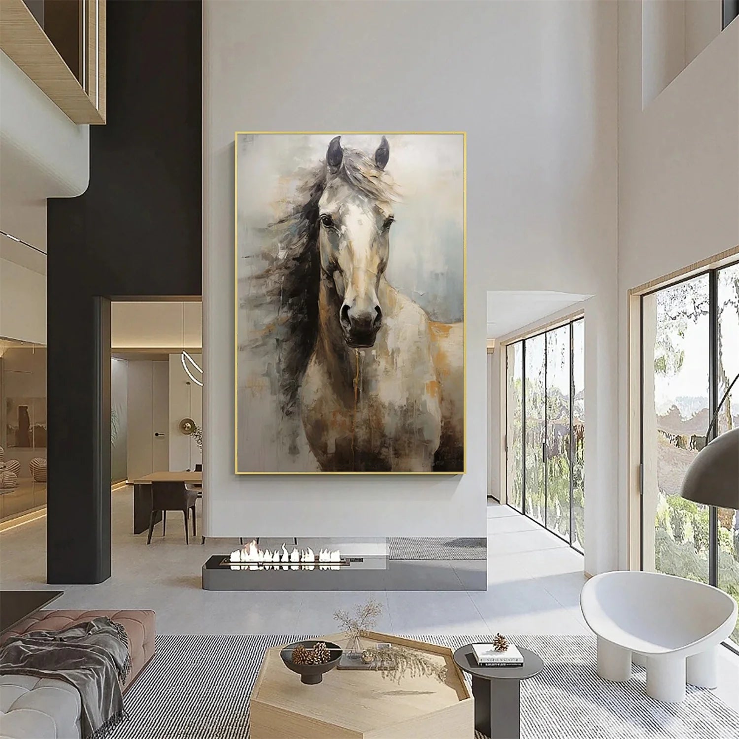 Abstract Animal Horse Wall Art #AL132