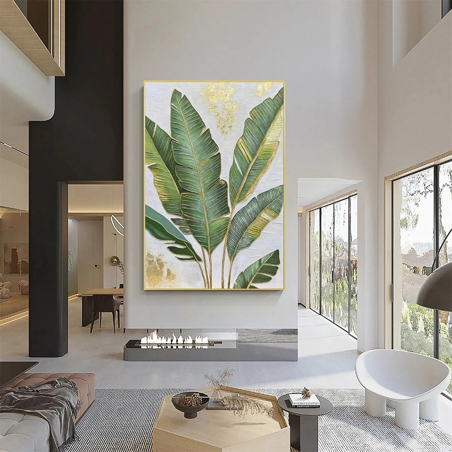 Flower & Tree Abstract Textured Wall Art #ML114