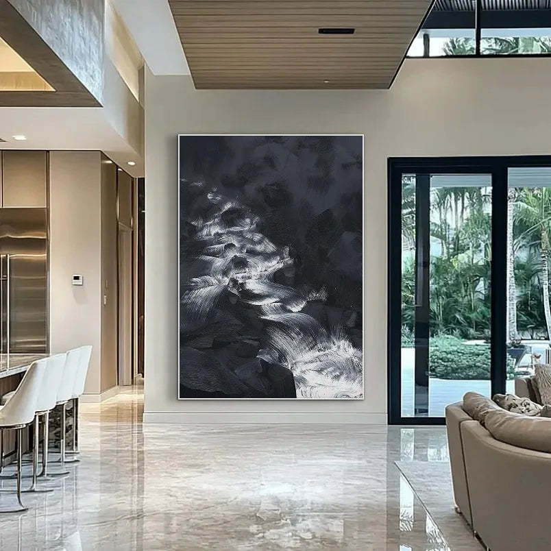 Cascading Falls | Large Ocean Abstract Textured Wall Art