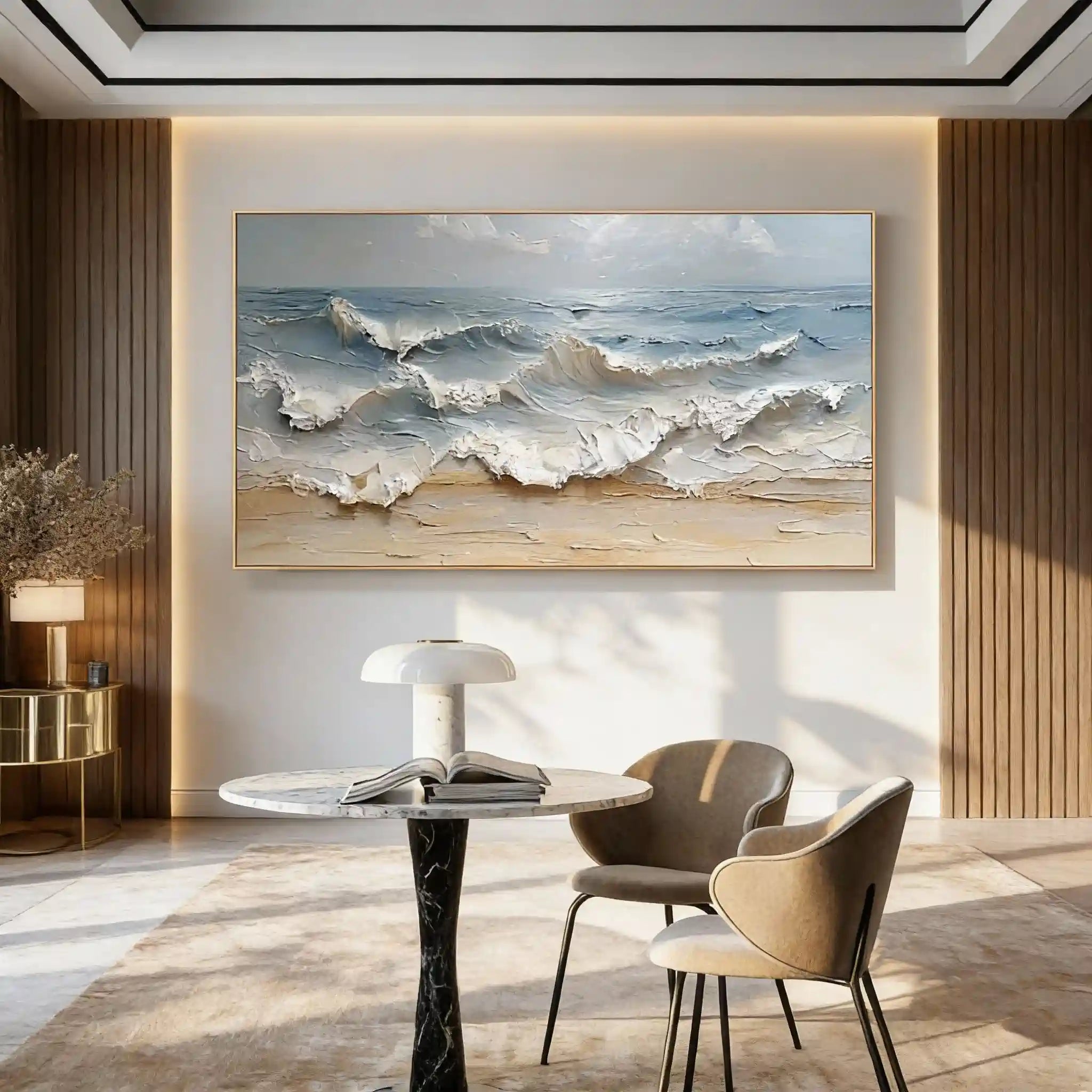 Textured Ocean Wallart for Decor #BGM 052