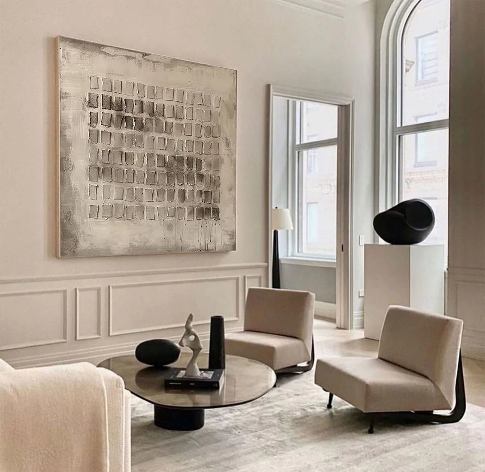 Beige & Brown Abstract Painting #BBA 044