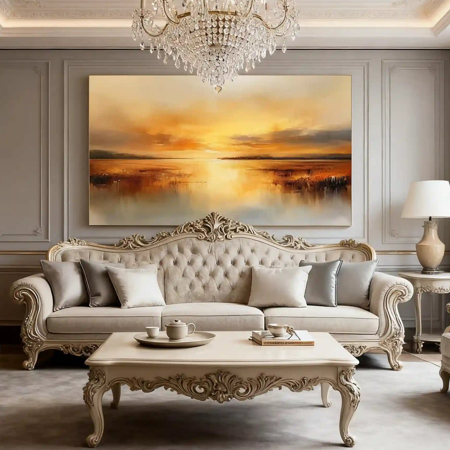 Ocean And Sky Abstract Wall Art #OS064