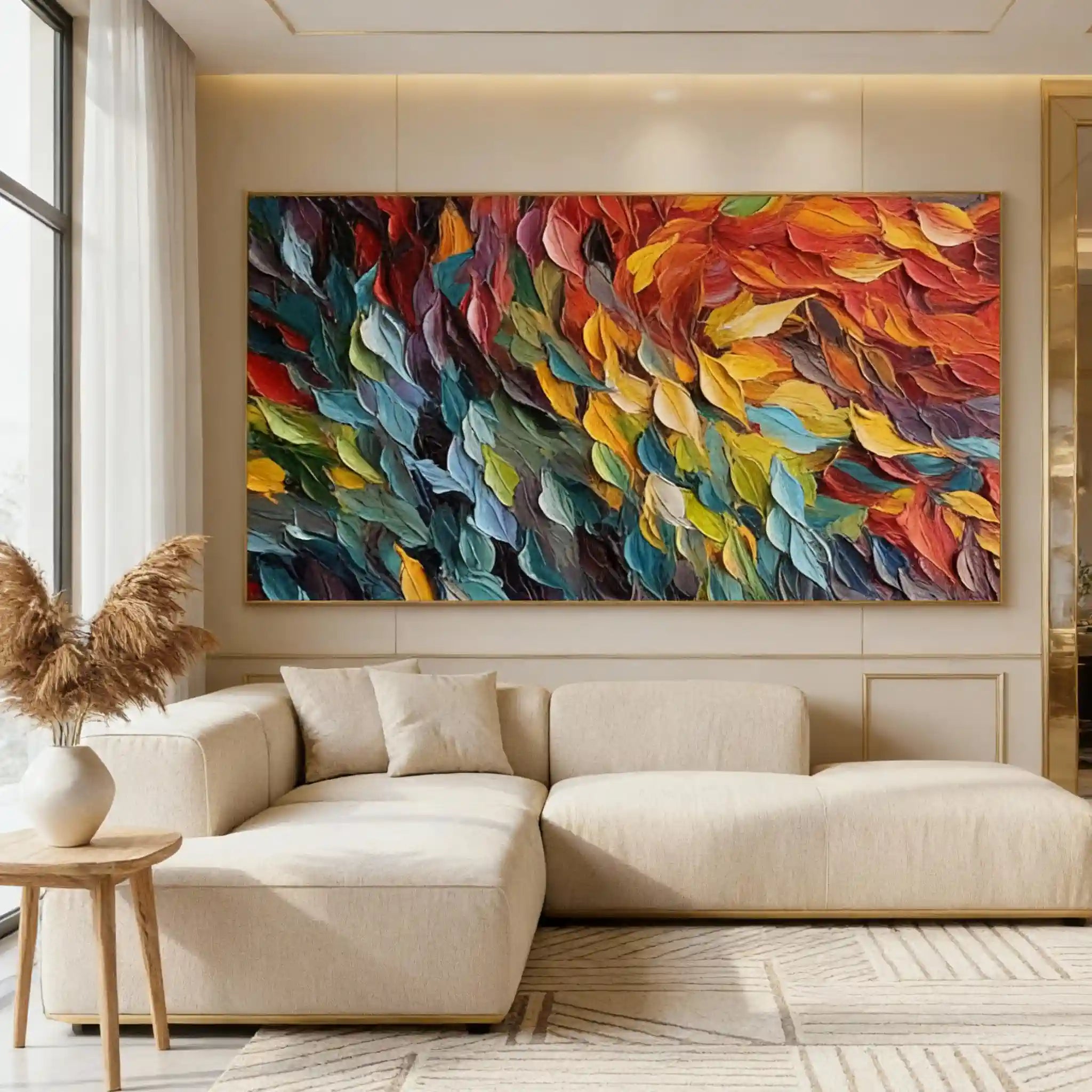 Colorful Ocean Fish Textured Wall Painting #BGM 011